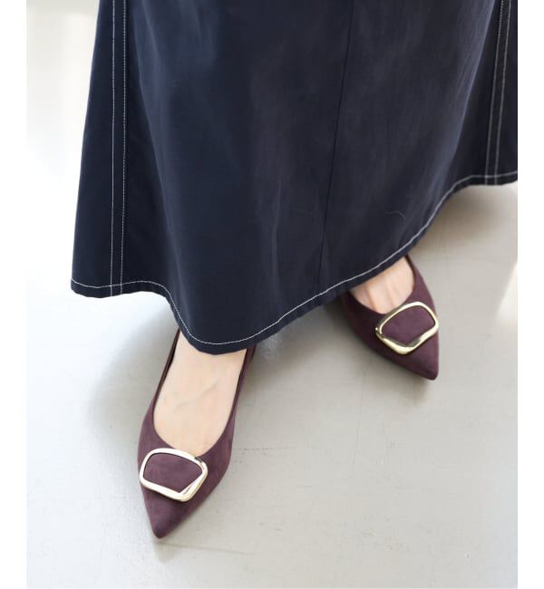  「《追加》3cmポインテッドニュアンスバックルパンプス」|パンプス|