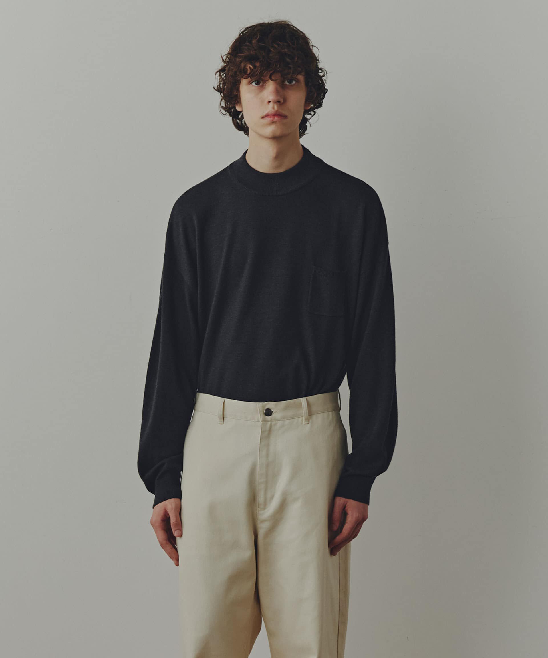 nano･universe「WEB限定/「Commonuse」クルーネックポケットニット」|ニット・セーター|