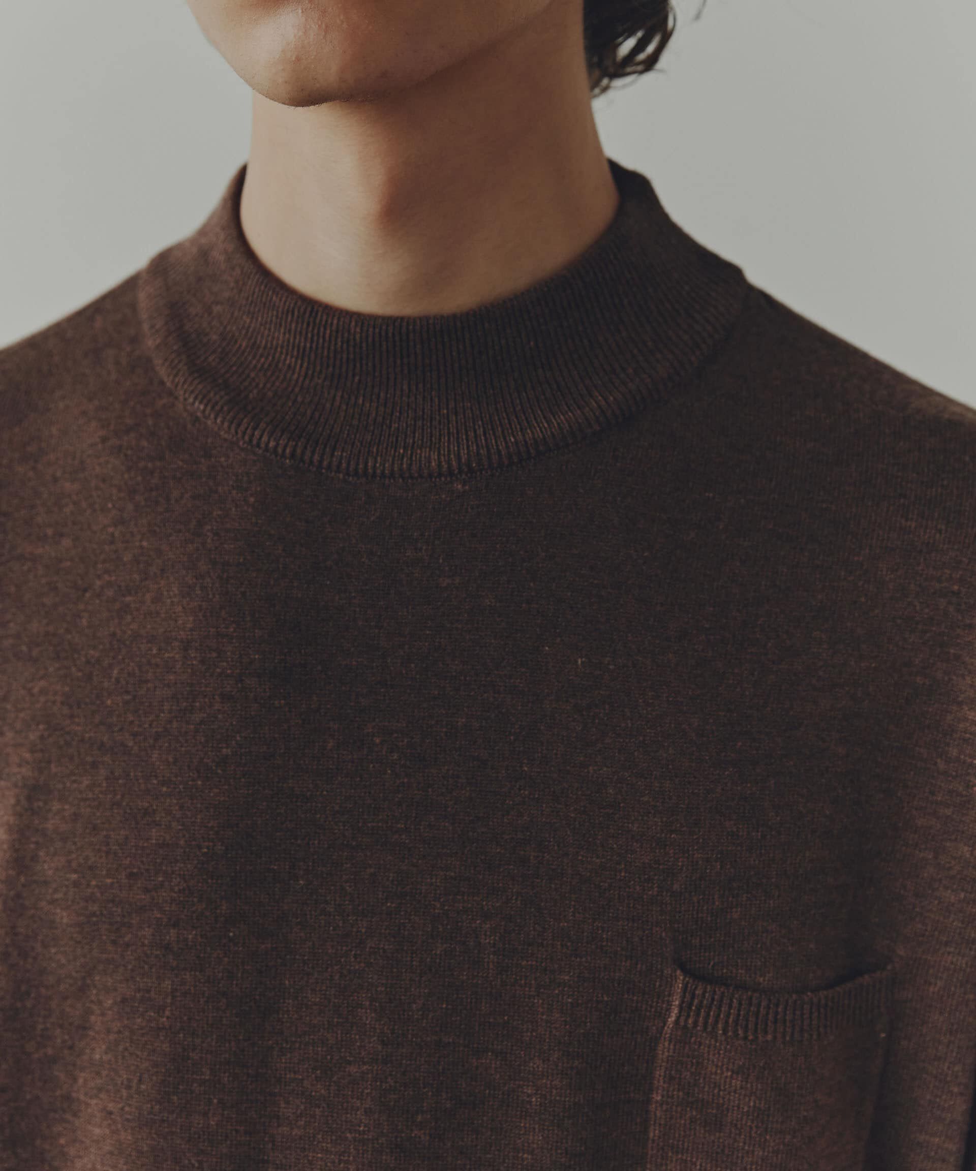 nano･universe「WEB限定/「Commonuse」クルーネックポケットニット」|ニット・セーター|