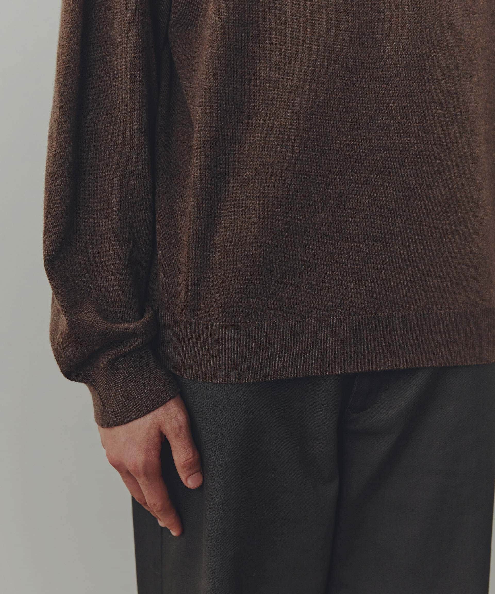 nano･universe「WEB限定/「Commonuse」クルーネックポケットニット」|ニット・セーター|