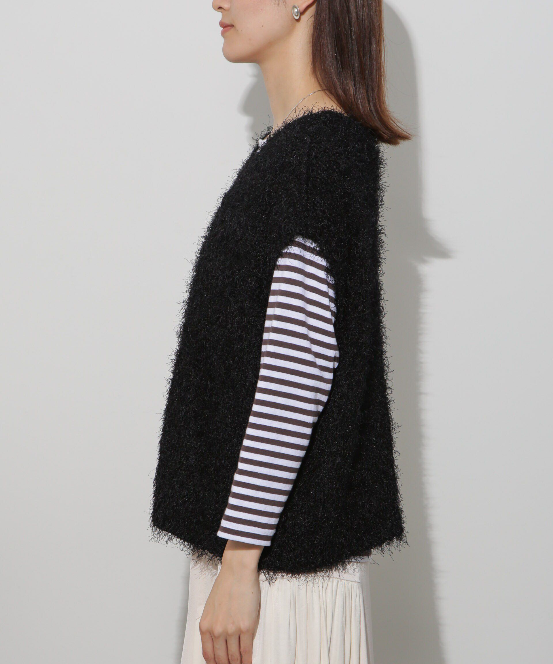 nano･universe「前後2wayフェザーヤーンニットベスト」|ニット・セーター|