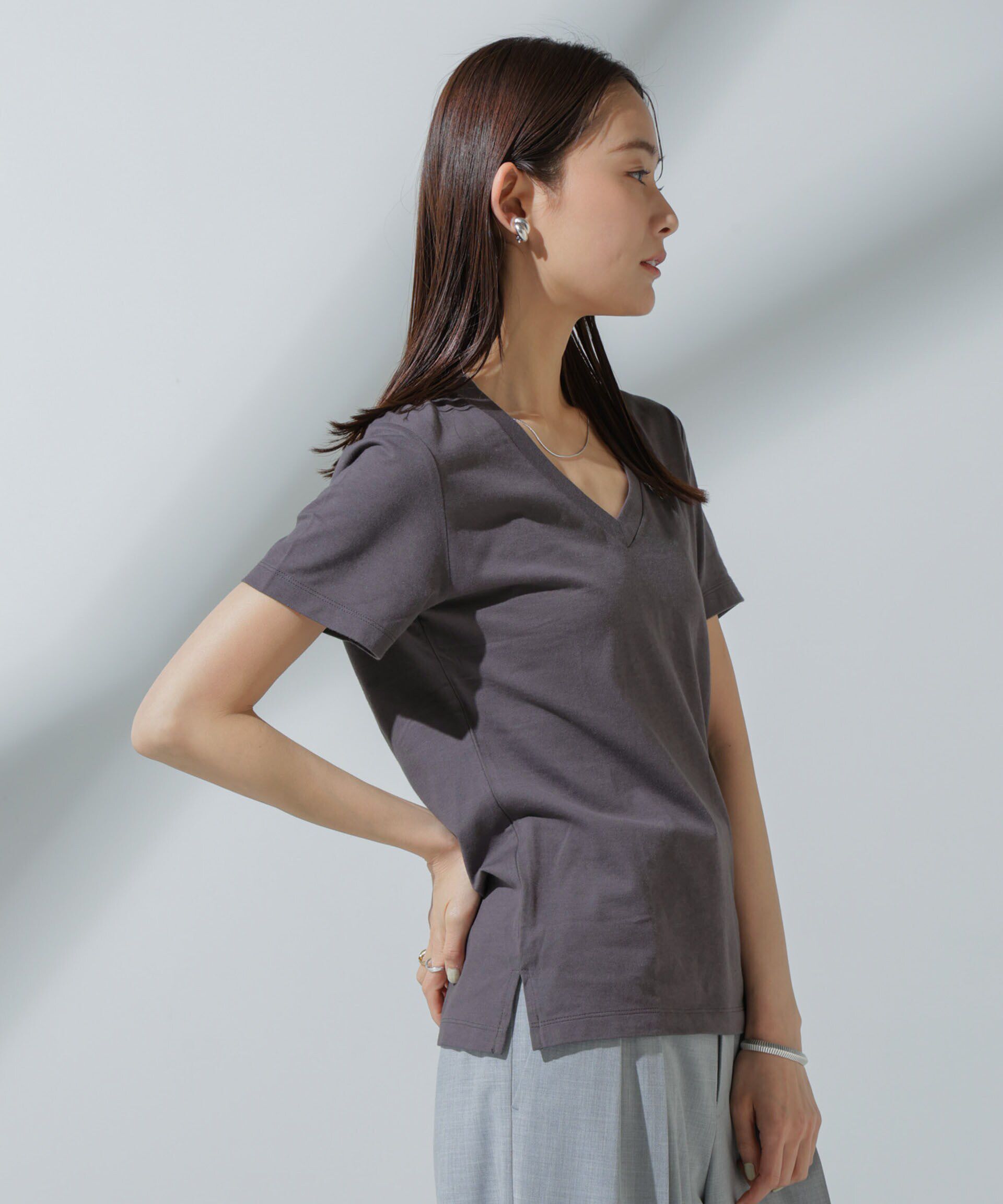 nano･universe「Anti Soaked(R) 汗染み防止 VネックTシャツ」|Tシャツ・カットソー|