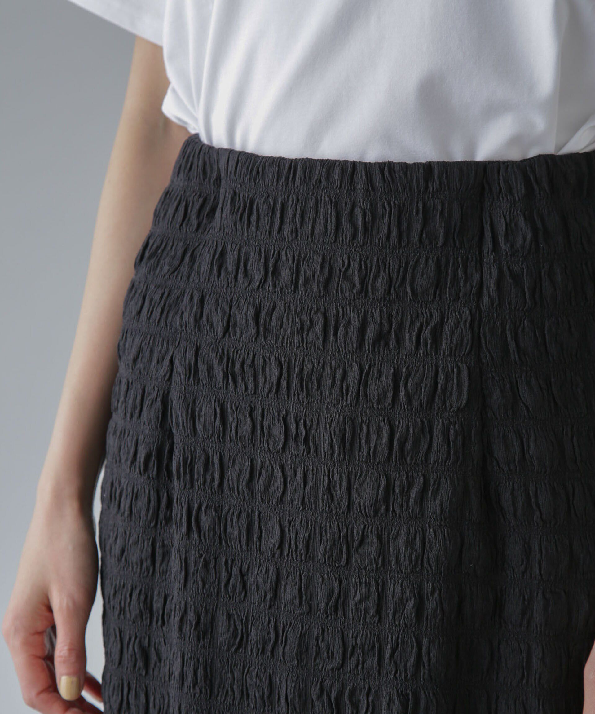 nano･universe「フクレシャーリングタイトスカート（セットアップ可）」|スカート|