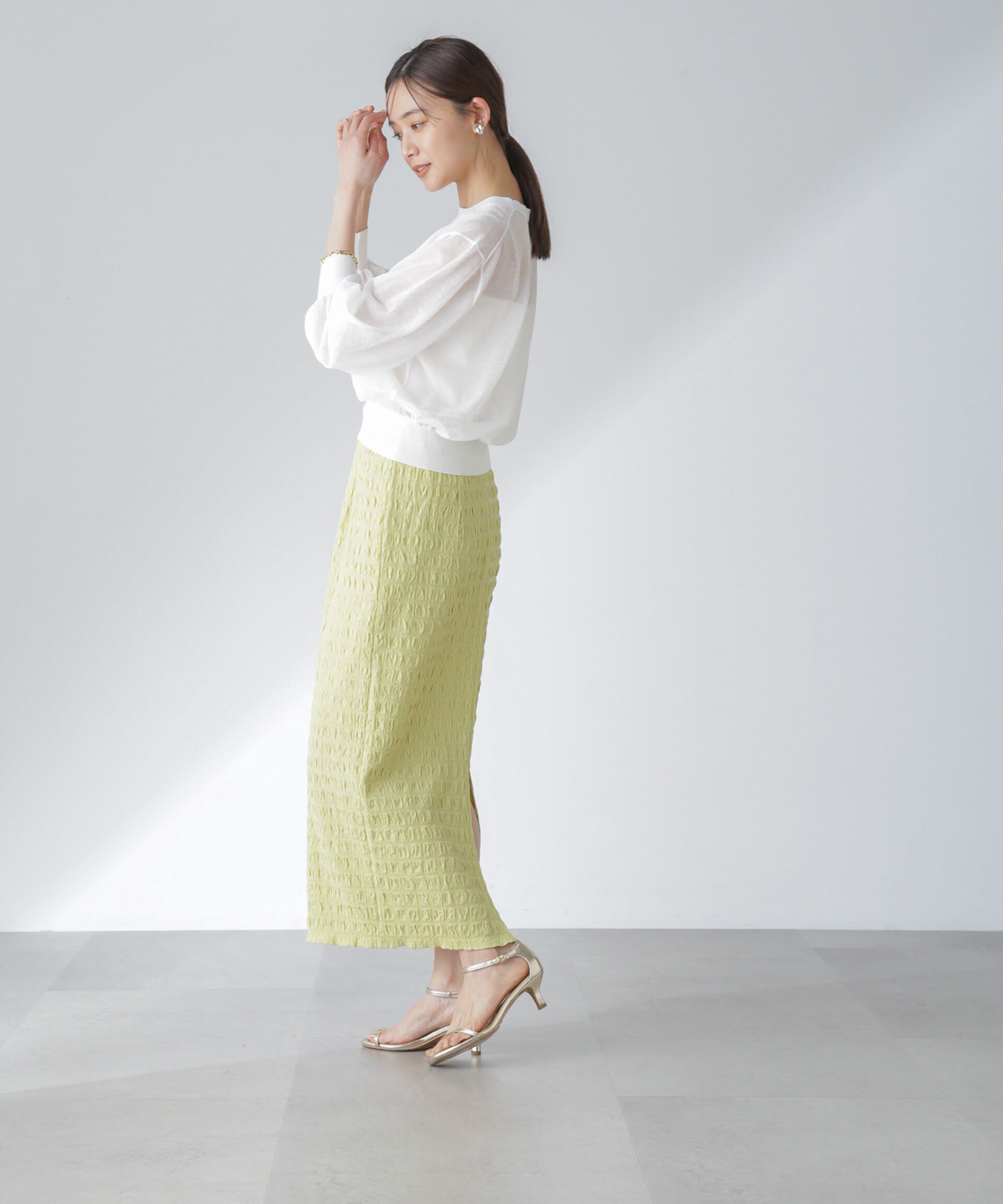 nano･universe「フクレシャーリングタイトスカート（セットアップ可）」|スカート|