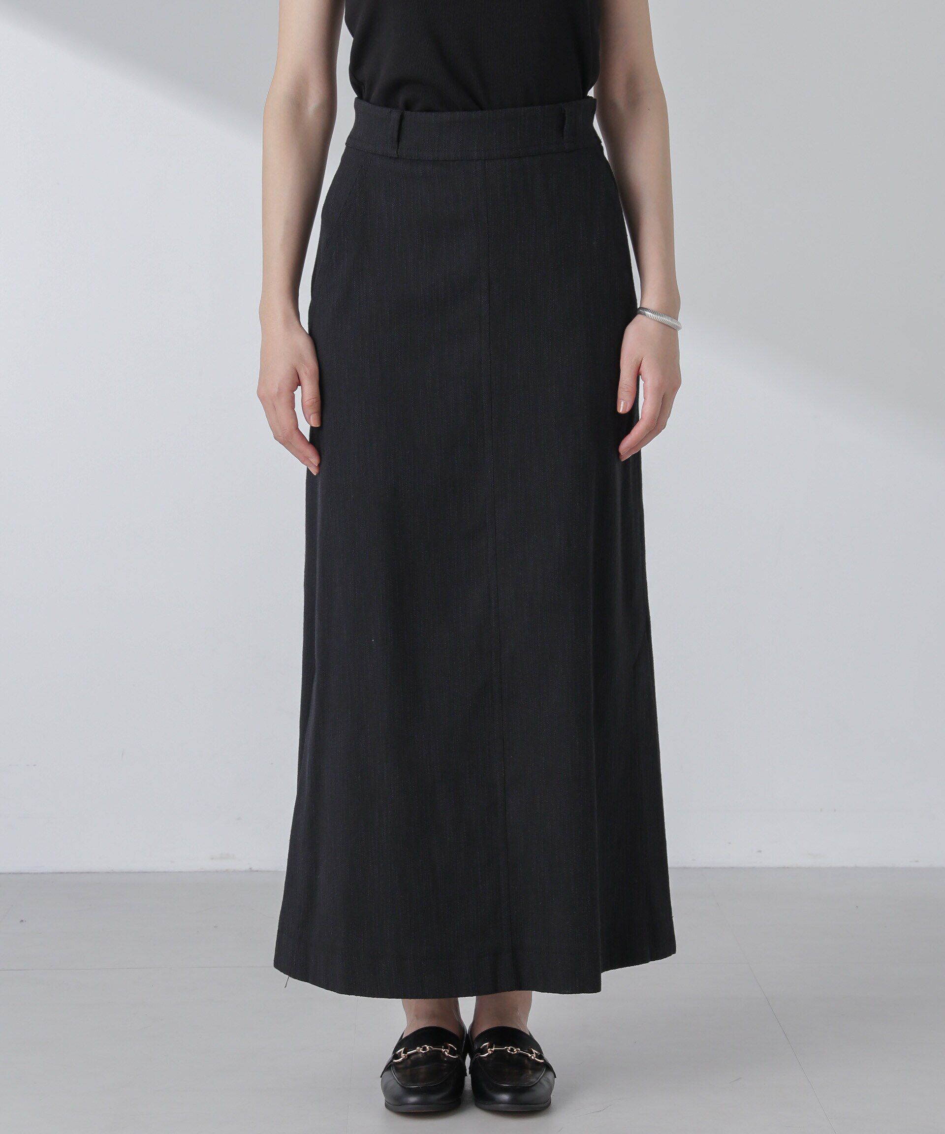 nano･universe「スラブメランジマキシスカート(セットアップ可)」|スカート|