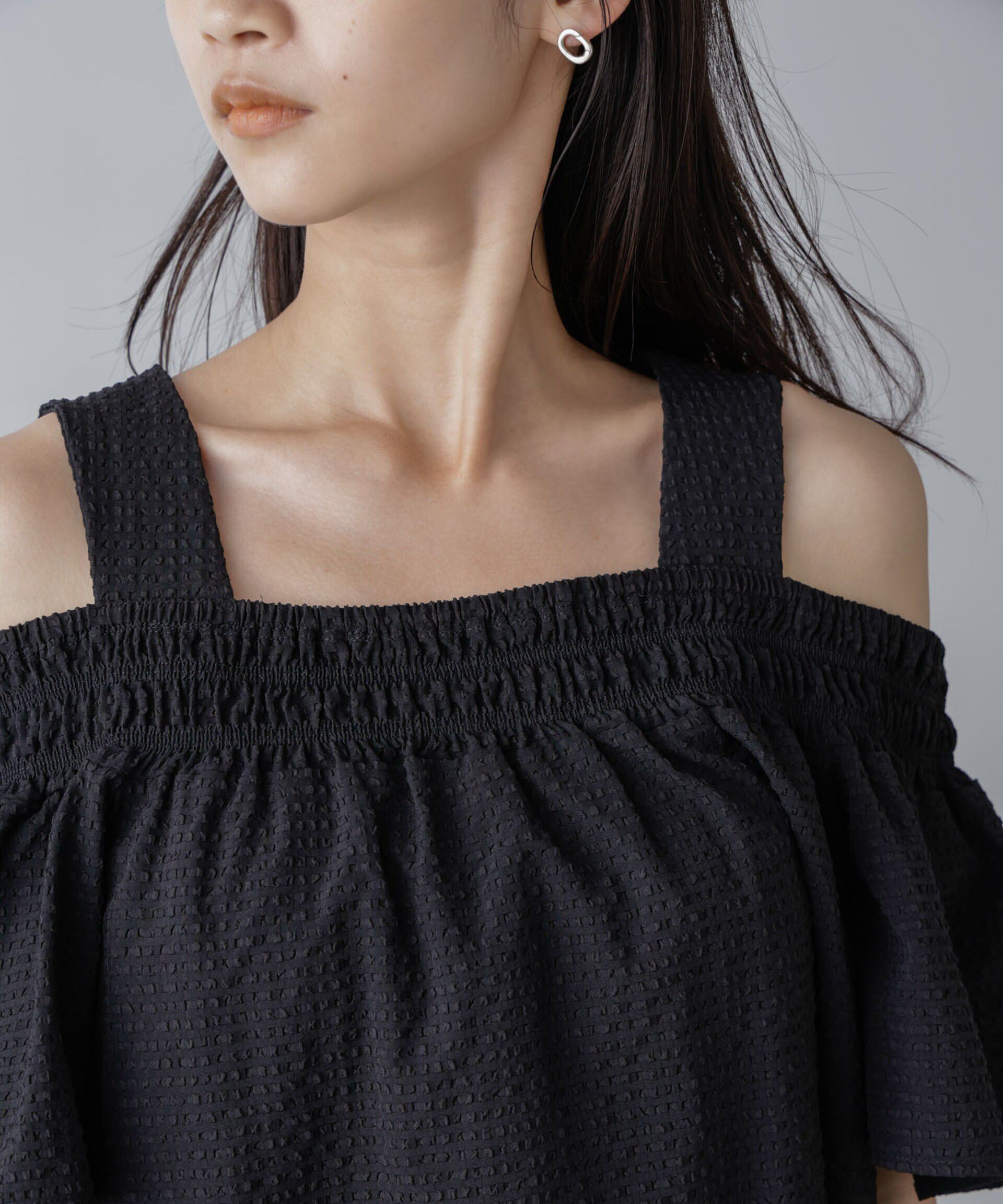 nano･universe「サッカーオフショルダーブラウス」|シャツ・ブラウス|