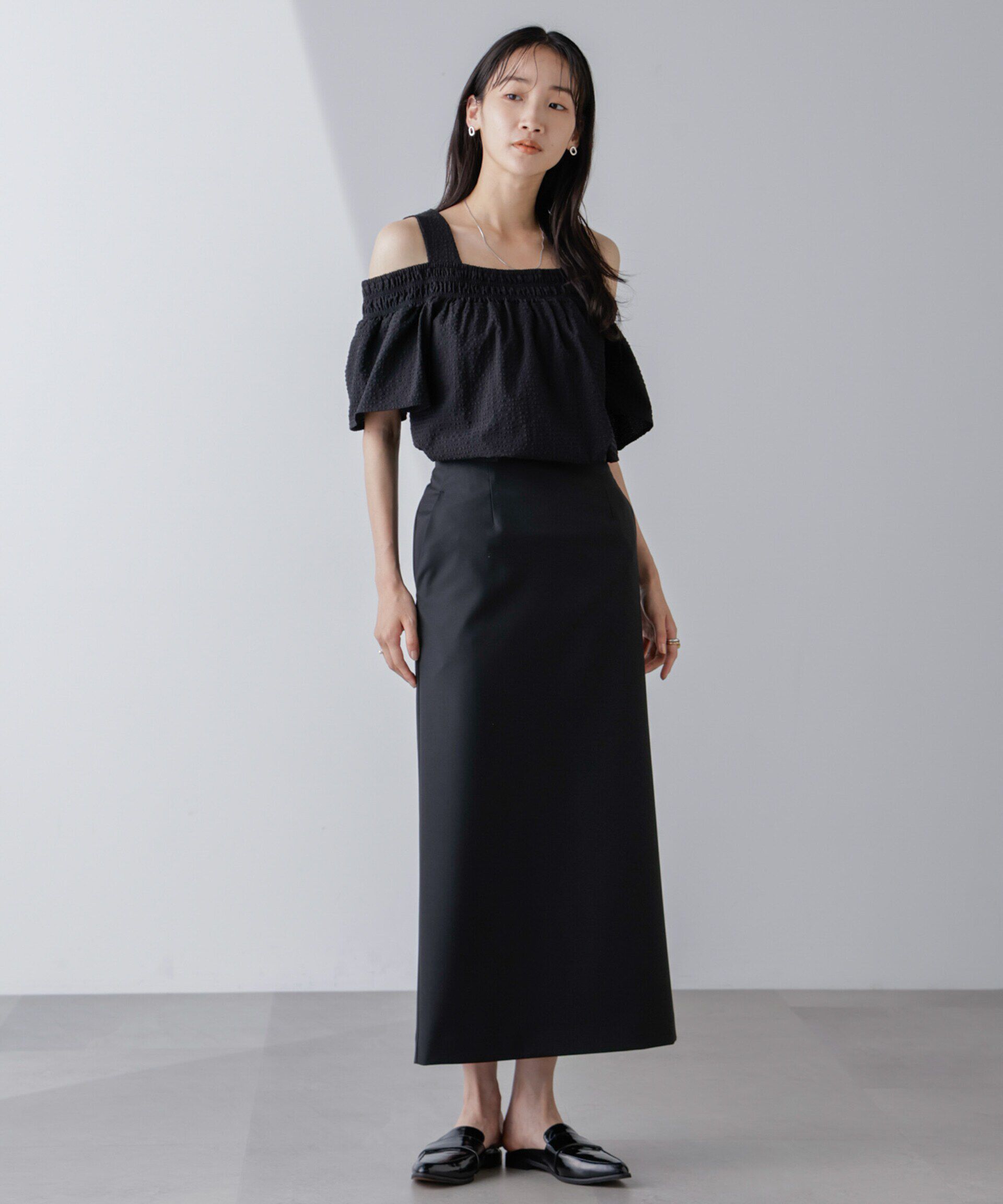 nano･universe「サッカーオフショルダーブラウス」|シャツ・ブラウス|