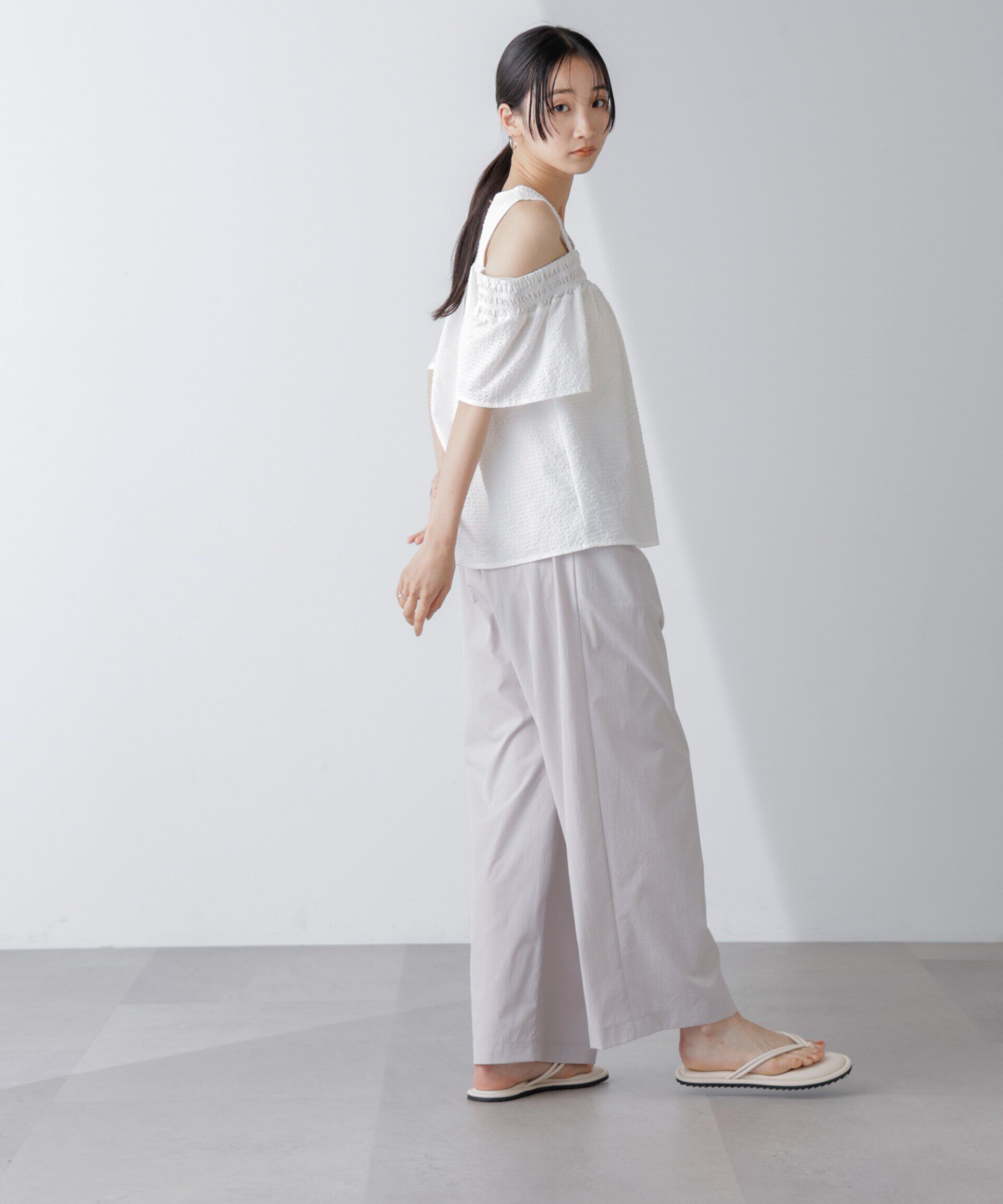 nano･universe「サッカーオフショルダーブラウス」|シャツ・ブラウス|