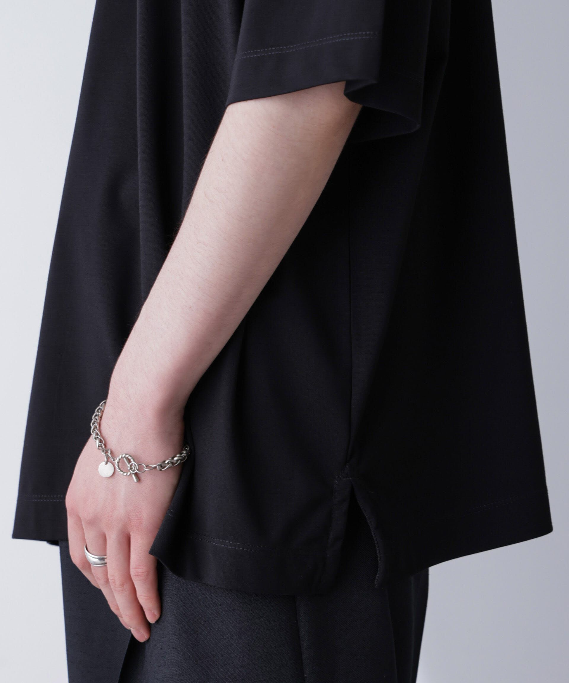 nano･universe「モックネックワイドシルエットTシャツ 半袖」|Tシャツ・カットソー|