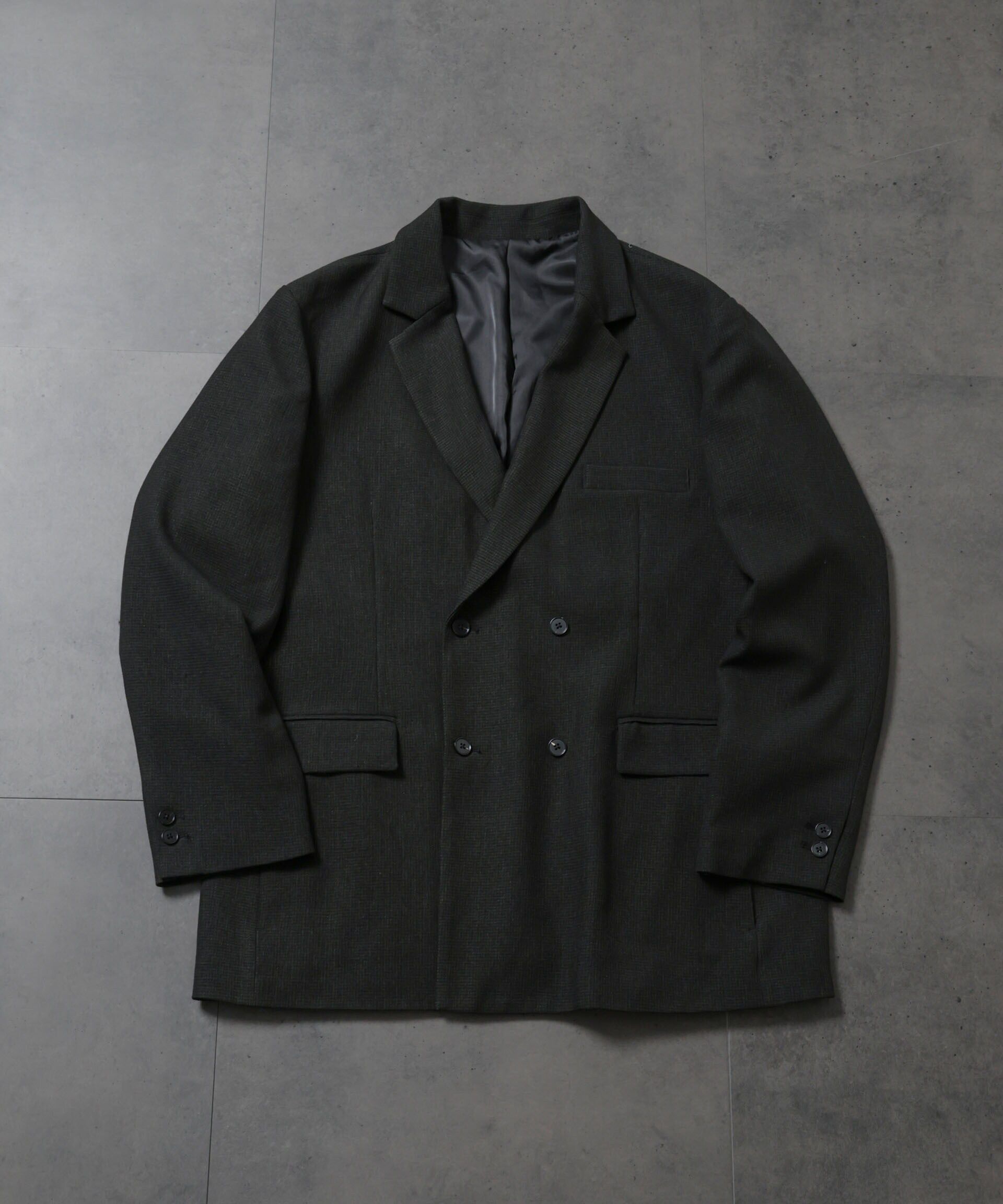 NANO universe「HOTEL PALACE(ｵﾃﾙﾊﾟﾗｽ)ﾌﾞﾗｯｼｭﾄﾞﾊｳﾝﾄﾞﾄｩｰｽﾀﾞﾌﾞ  」|テーラードジャケット|チャコール3