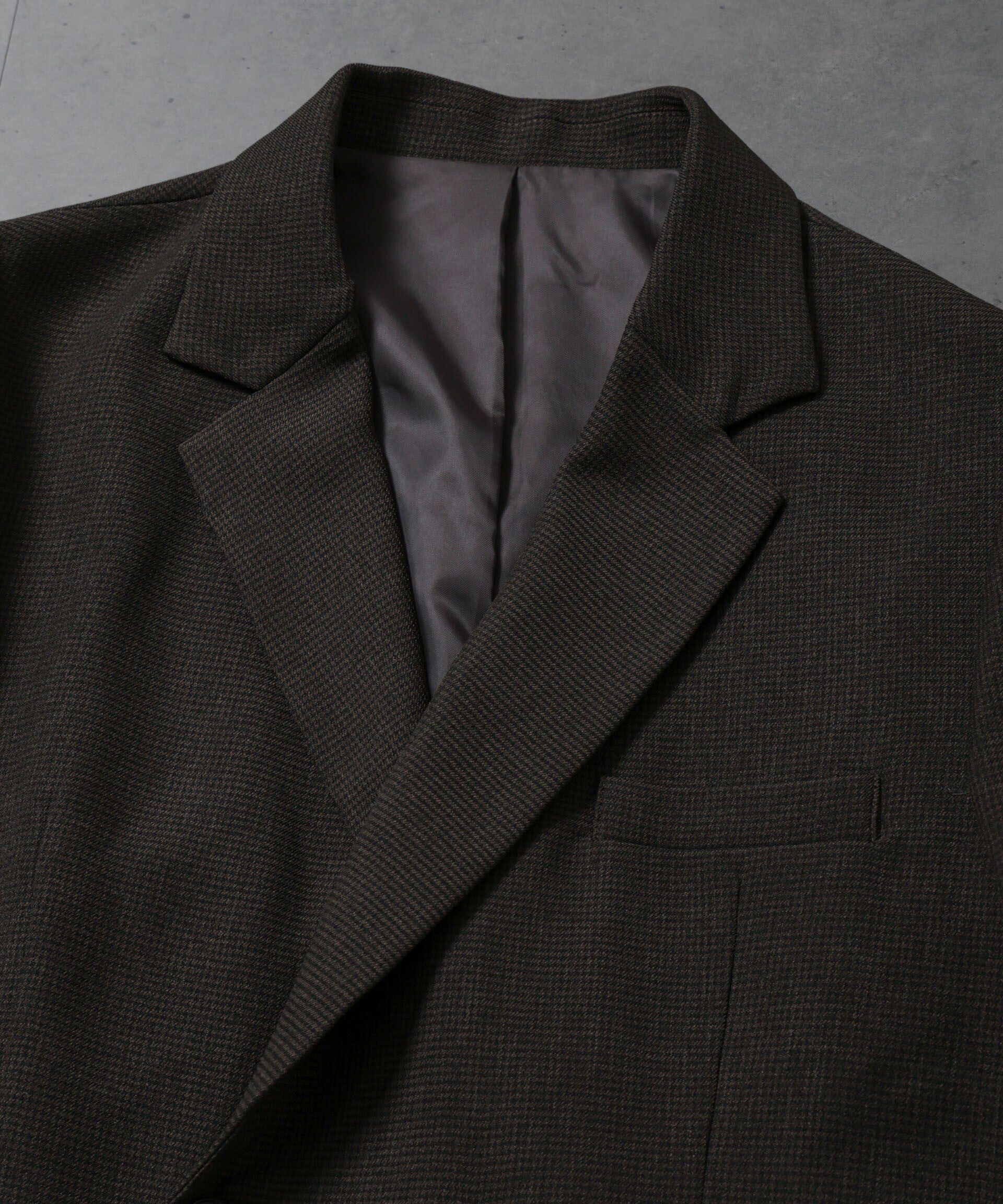 NANO universe「HOTEL PALACE(ｵﾃﾙﾊﾟﾗｽ)ﾌﾞﾗｯｼｭﾄﾞﾊｳﾝﾄﾞﾄｩｰｽﾀﾞﾌﾞ  」|テーラードジャケット|