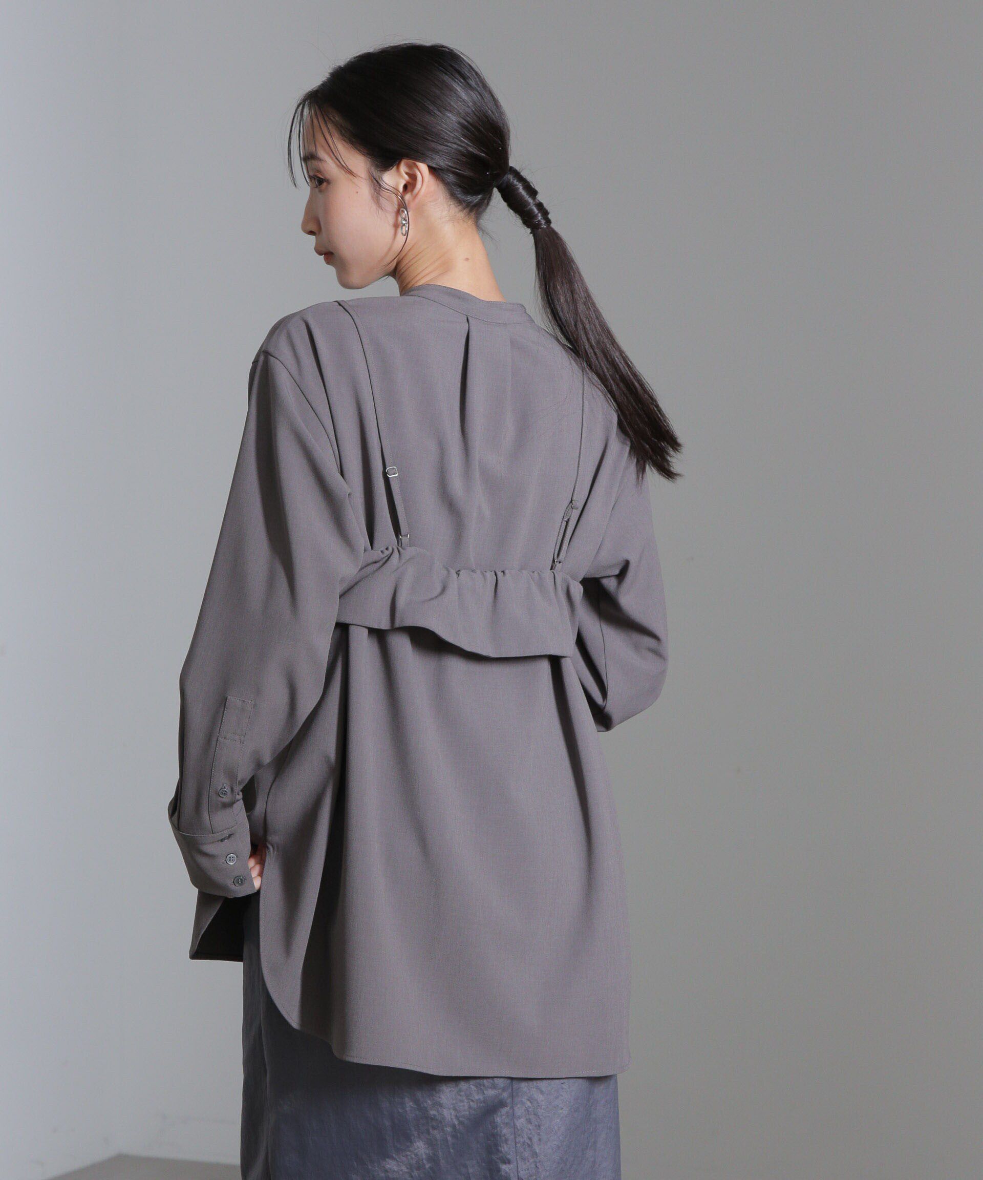 nano･universe「ショートキャミ付シャツ」|シャツ・ブラウス|