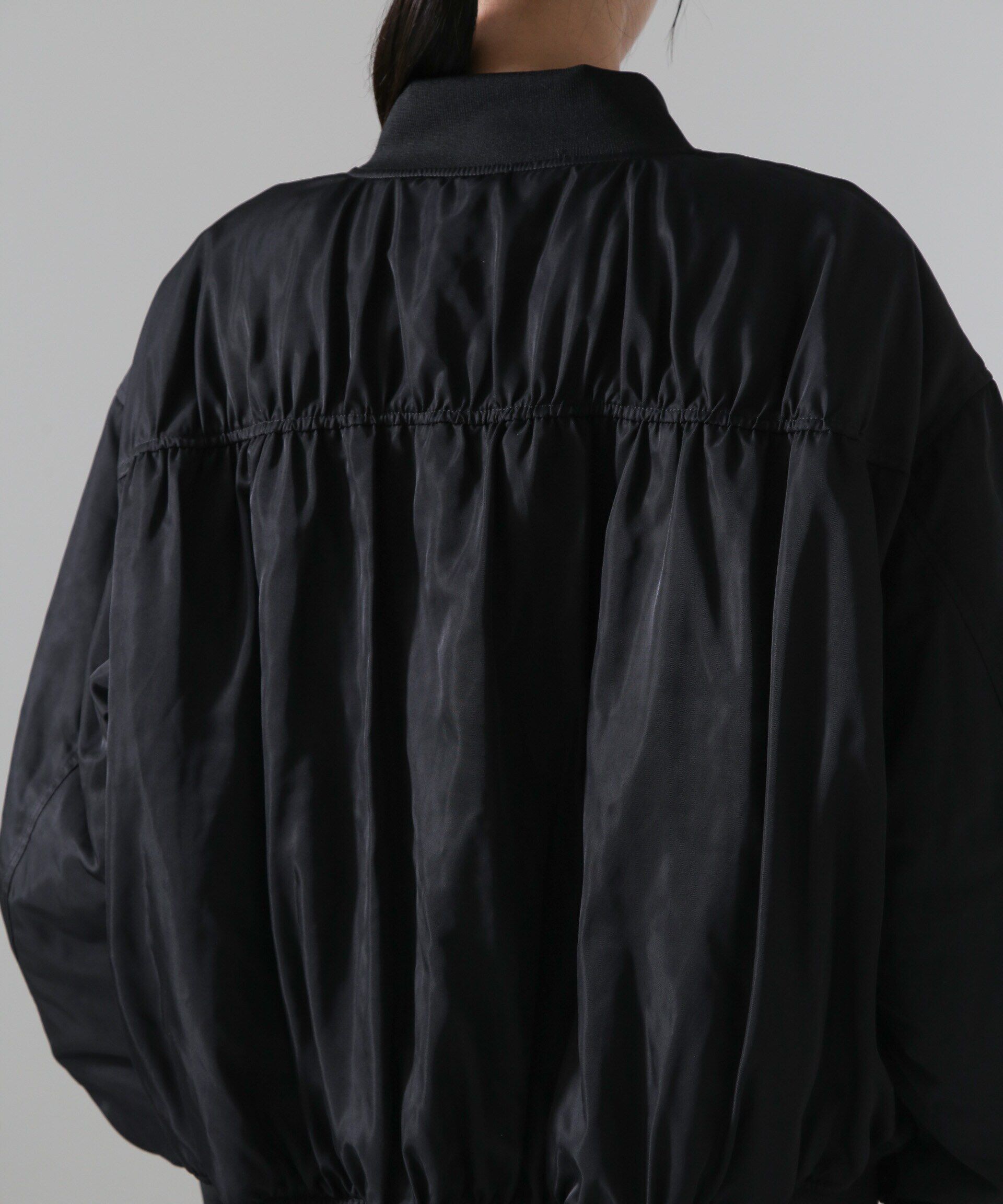 nano･universe「バックギャザーMA-1ブルゾン」|ブルゾン・スタジャン|