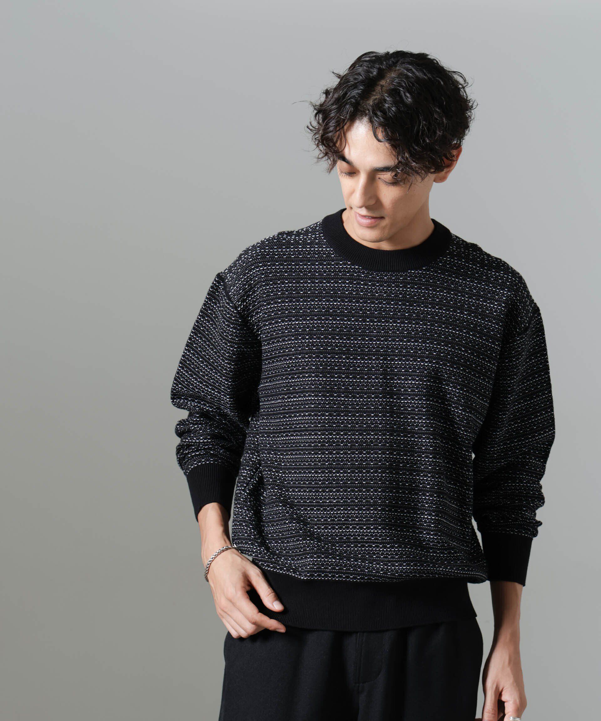 nano･universe「「NJ/CLUB」HOMESTOCK ジャガードニット」|ニット・セーター|