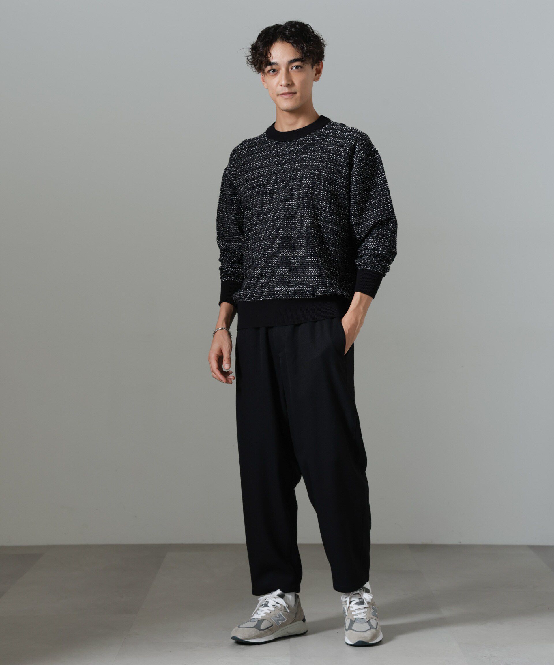 nano･universe「「NJ/CLUB」HOMESTOCK ジャガードニット」|ニット・セーター|