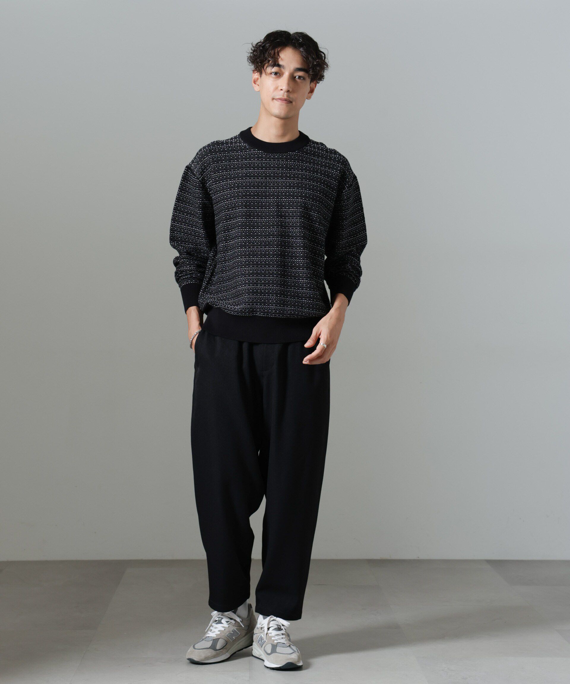 nano･universe「「NJ/CLUB」HOMESTOCK ジャガードニット」|ニット・セーター|