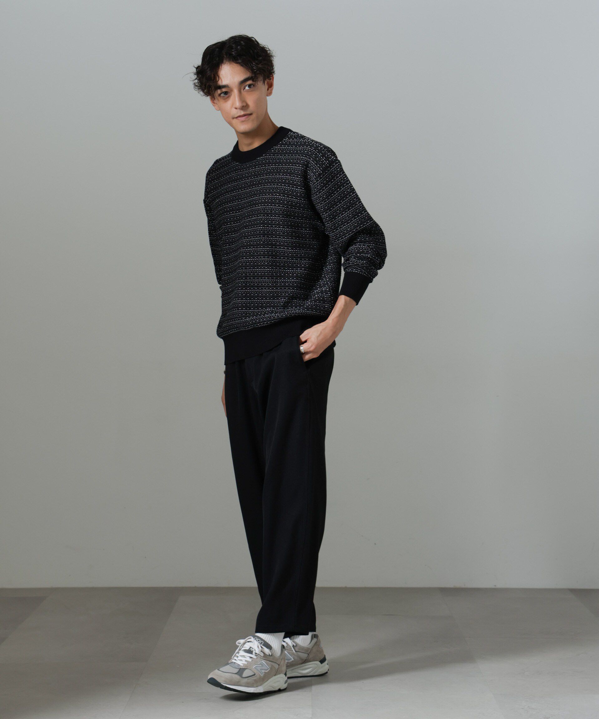 nano･universe「「NJ/CLUB」HOMESTOCK ジャガードニット」|ニット・セーター|