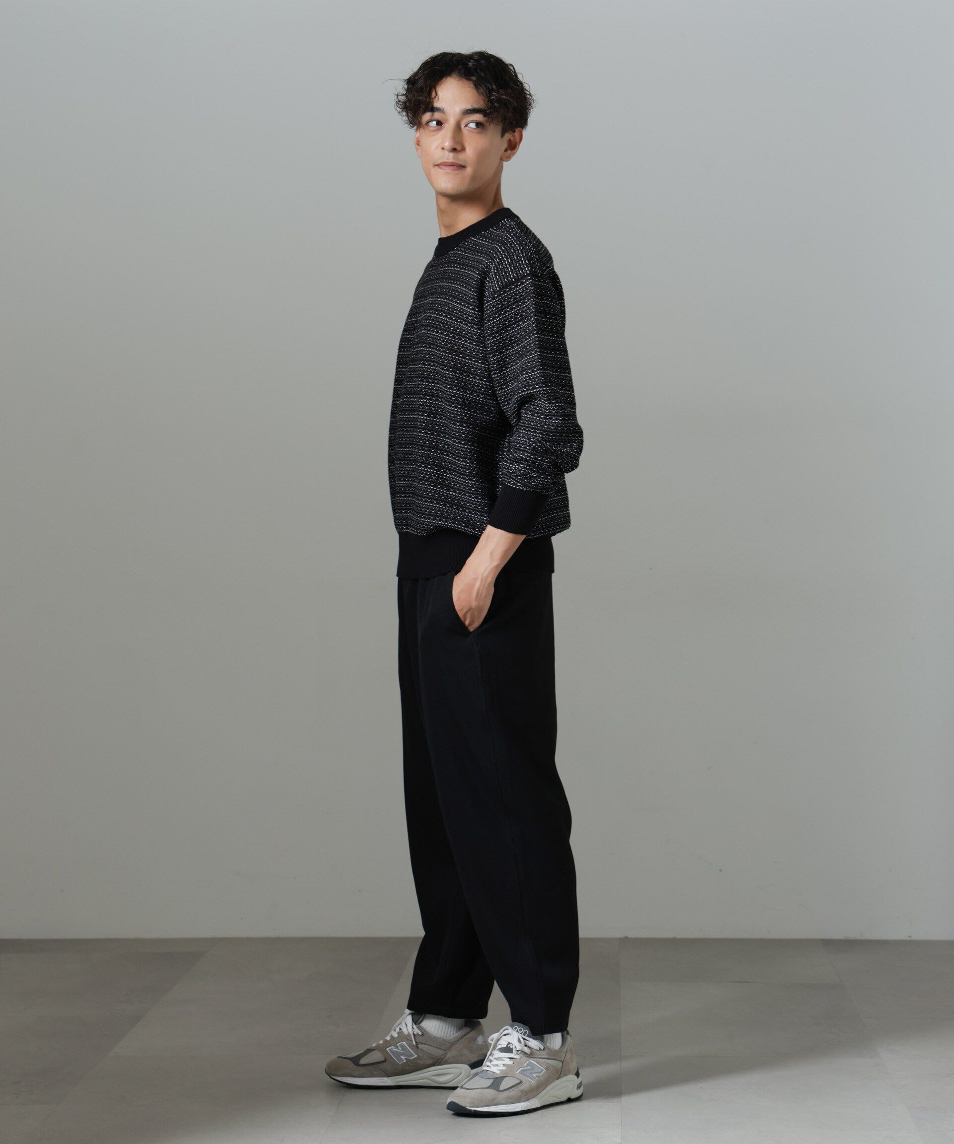 nano･universe「「NJ/CLUB」HOMESTOCK ジャガードニット」|ニット・セーター|