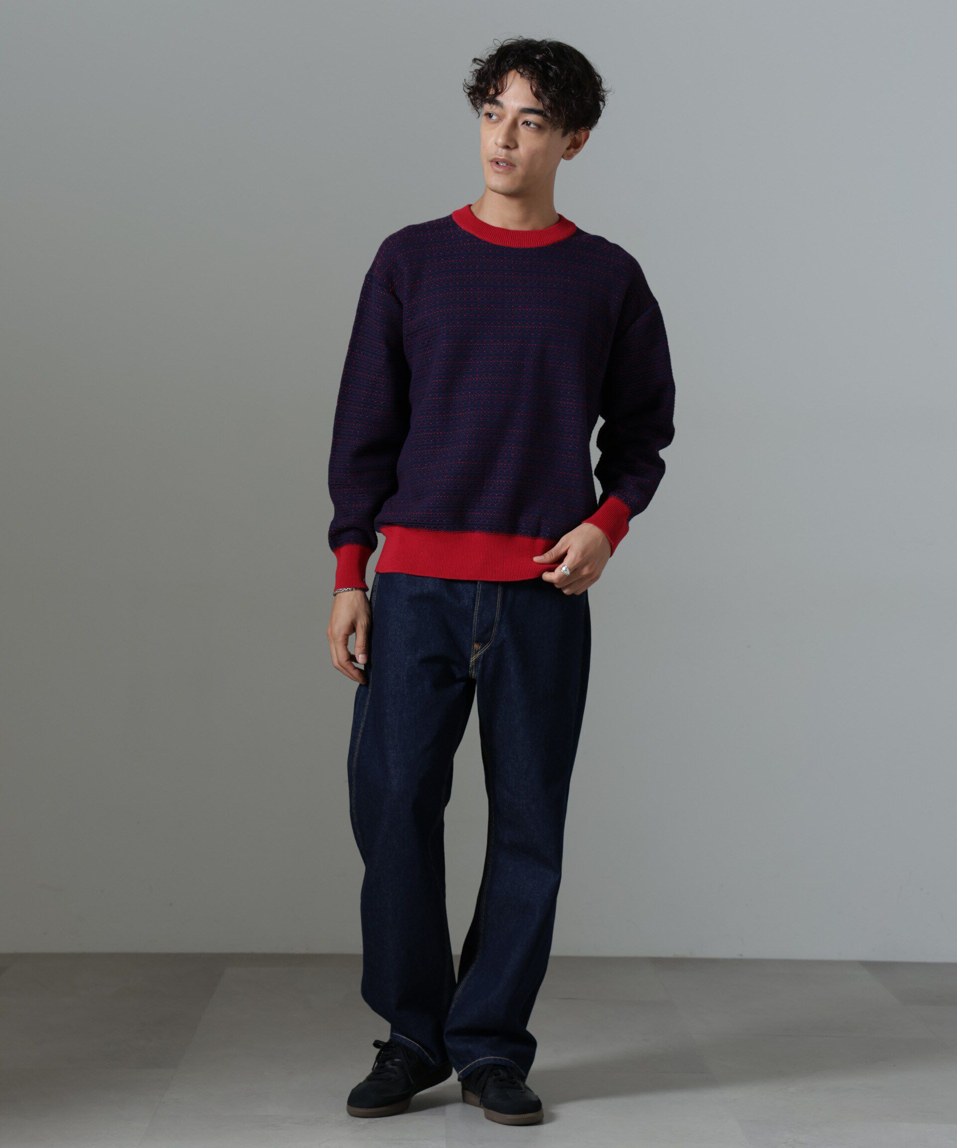 nano･universe「「NJ/CLUB」HOMESTOCK ジャガードニット」|ニット・セーター|