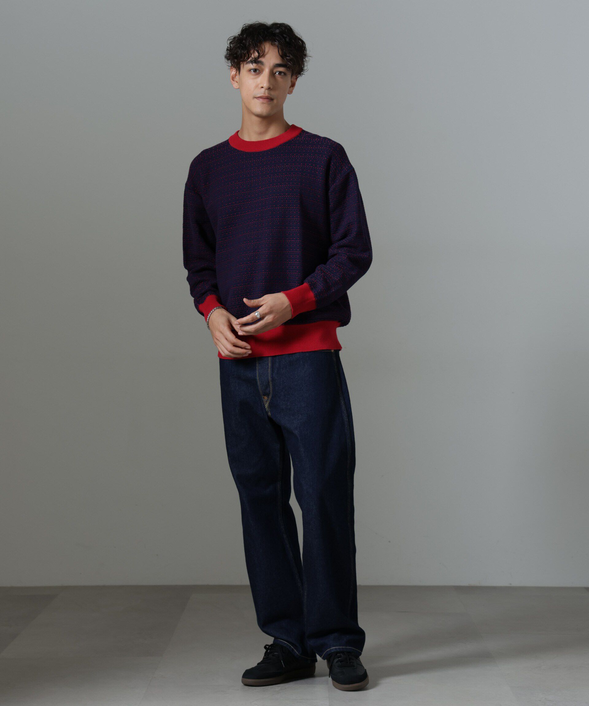 nano･universe「「NJ/CLUB」HOMESTOCK ジャガードニット」|ニット・セーター|