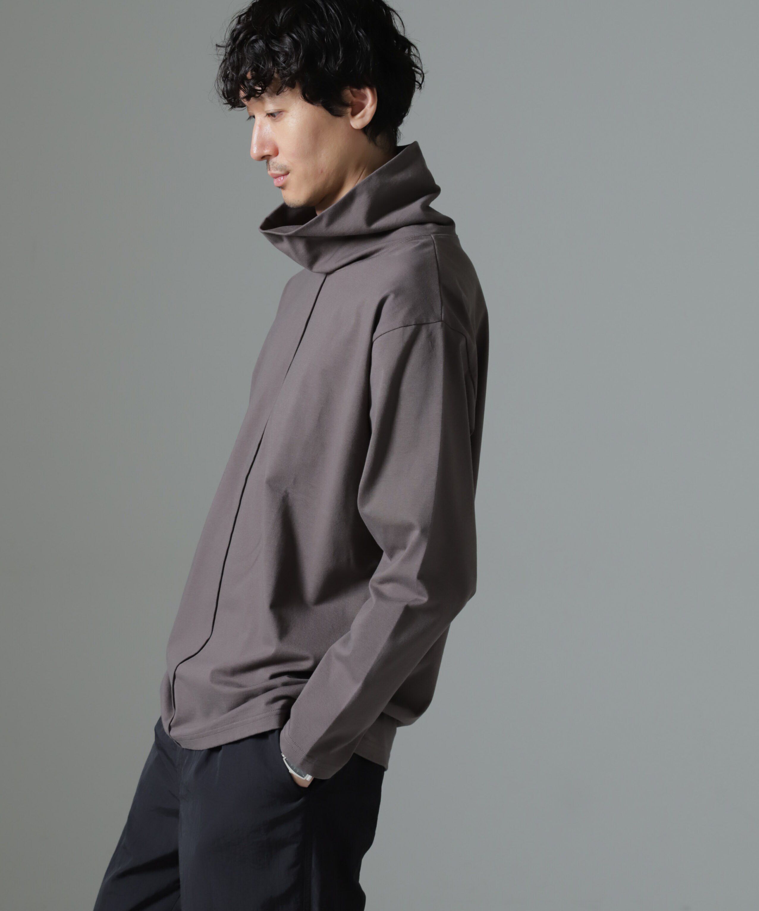 nano･universe「WEB限定/ボリュームハイネックプルオーバー 長袖」|Tシャツ・カットソー|