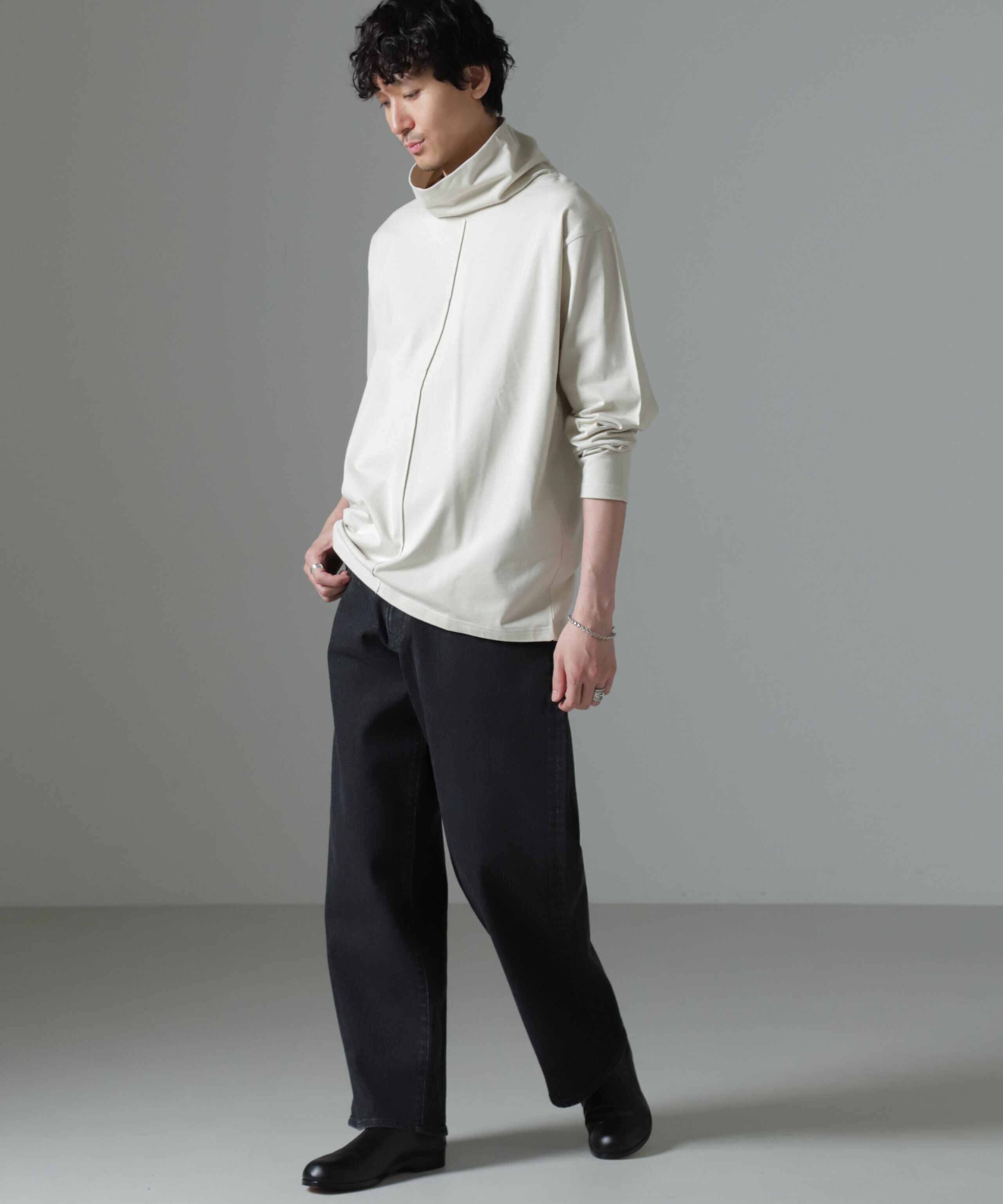 nano･universe「WEB限定/ボリュームハイネックプルオーバー 長袖」|Tシャツ・カットソー|