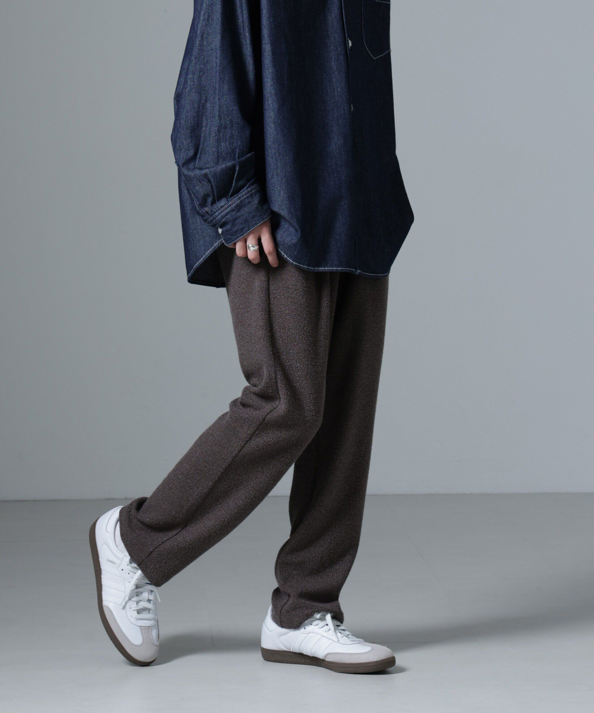 nano･universe「ストレッチメランジイージーパンツ(セットアップ可)」|チノ|