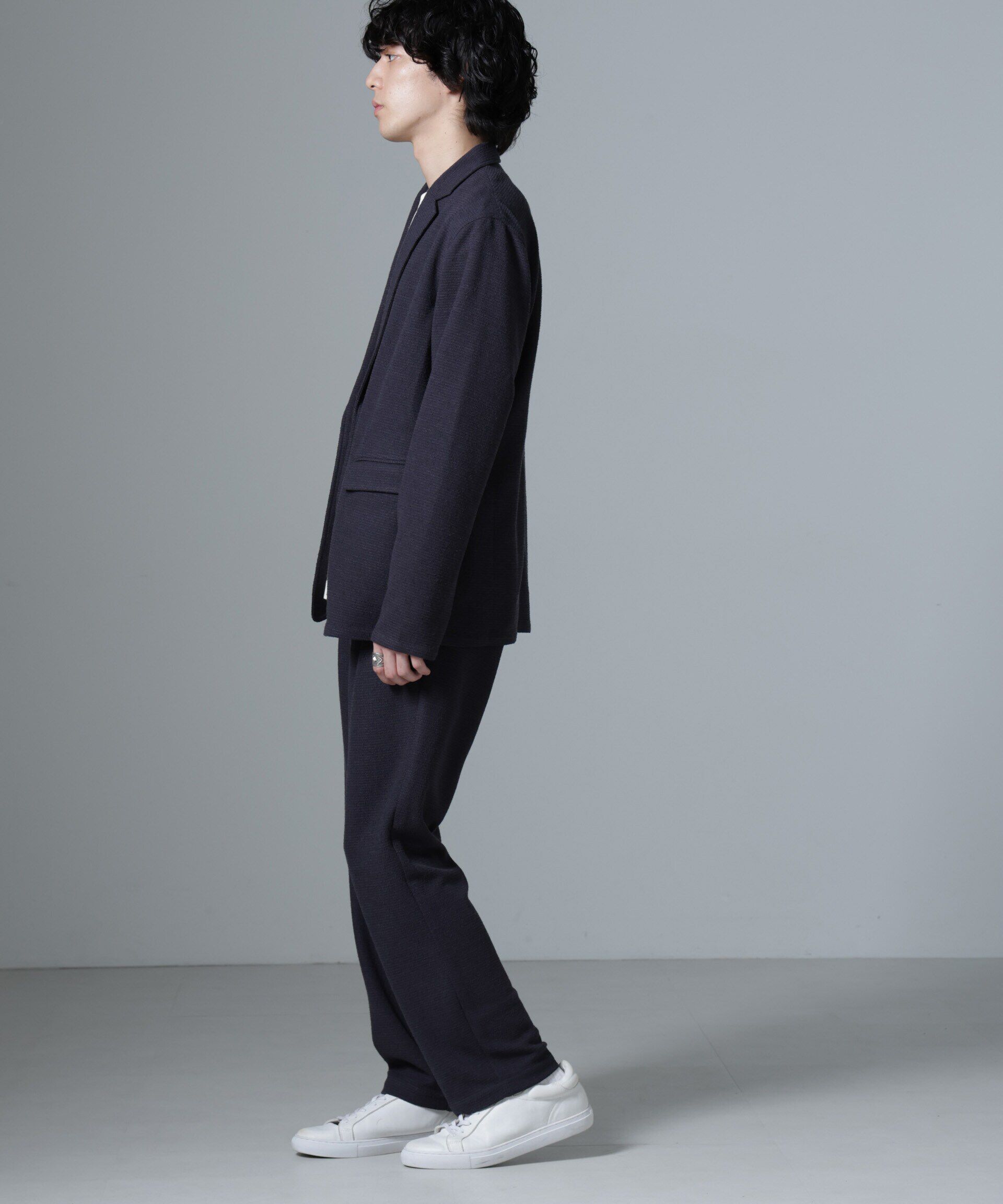 nano･universe「ストレッチメランジイージーパンツ(セットアップ可)」|チノ|