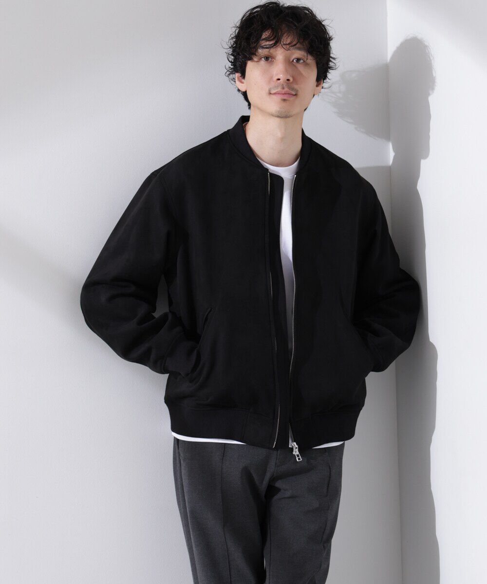 nano･universe「フェイクスエードMA-1」|ブルゾン・スタジャン|