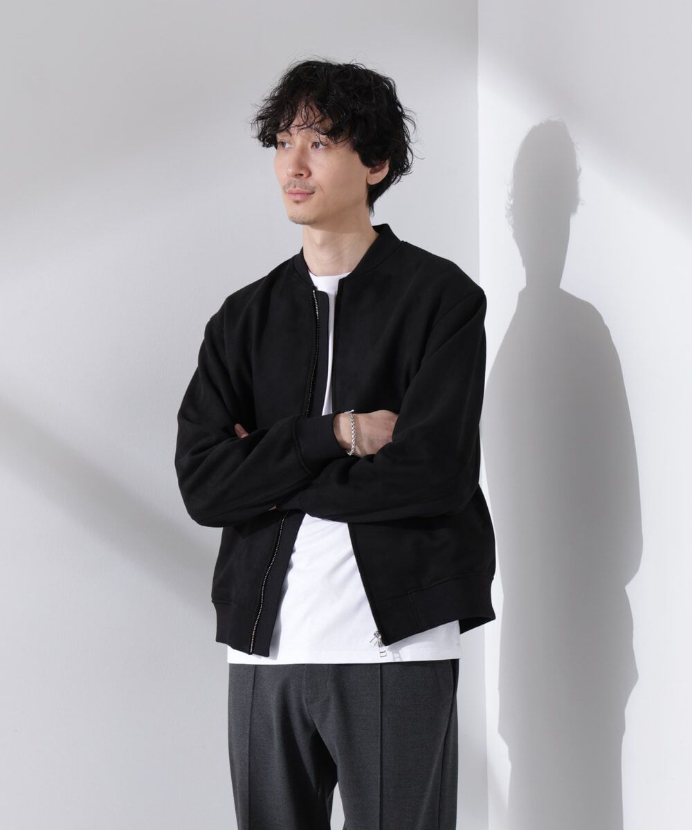 nano･universe「フェイクスエードMA-1」|ブルゾン・スタジャン|