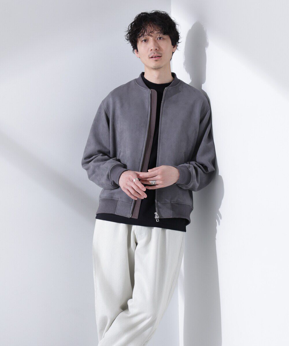 nano･universe「フェイクスエードMA-1」|ブルゾン・スタジャン|