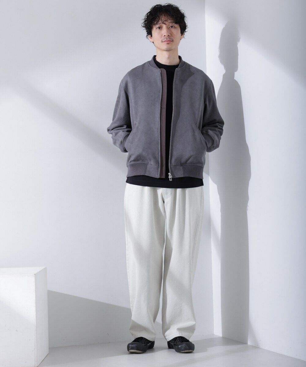 nano･universe「フェイクスエードMA-1」|ブルゾン・スタジャン|