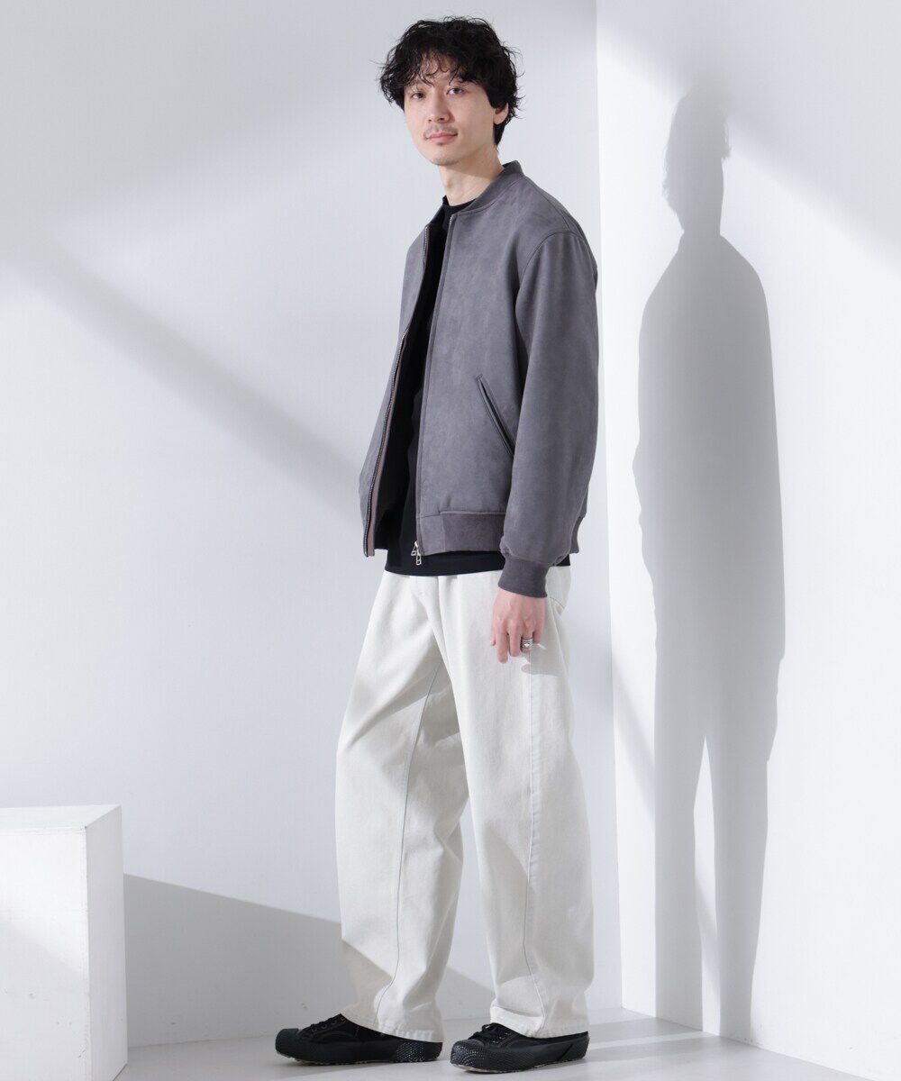 nano･universe「フェイクスエードMA-1」|ブルゾン・スタジャン|