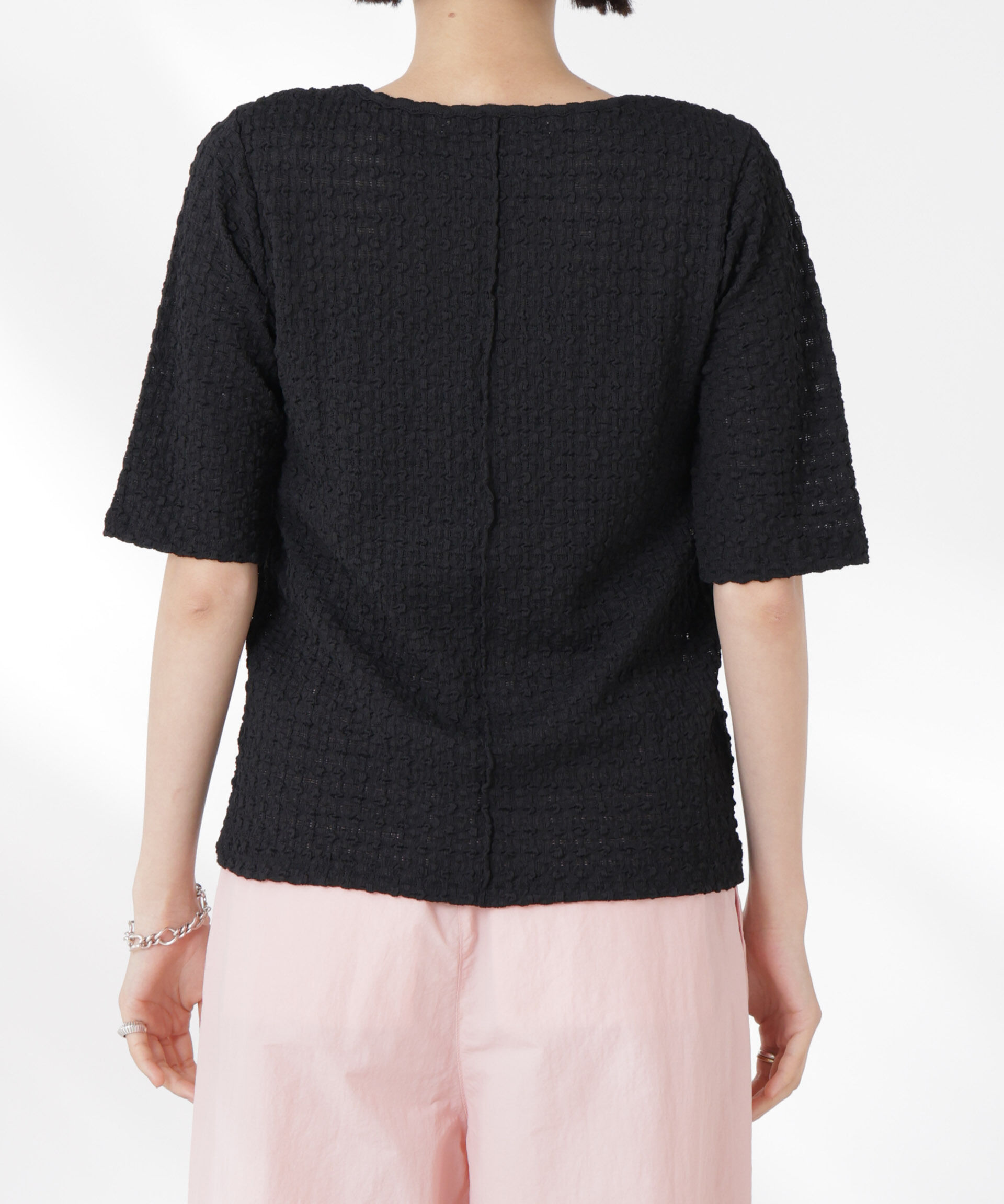 nano･universe「カットサッカークルーネックTシャツ」|Tシャツ・カットソー|