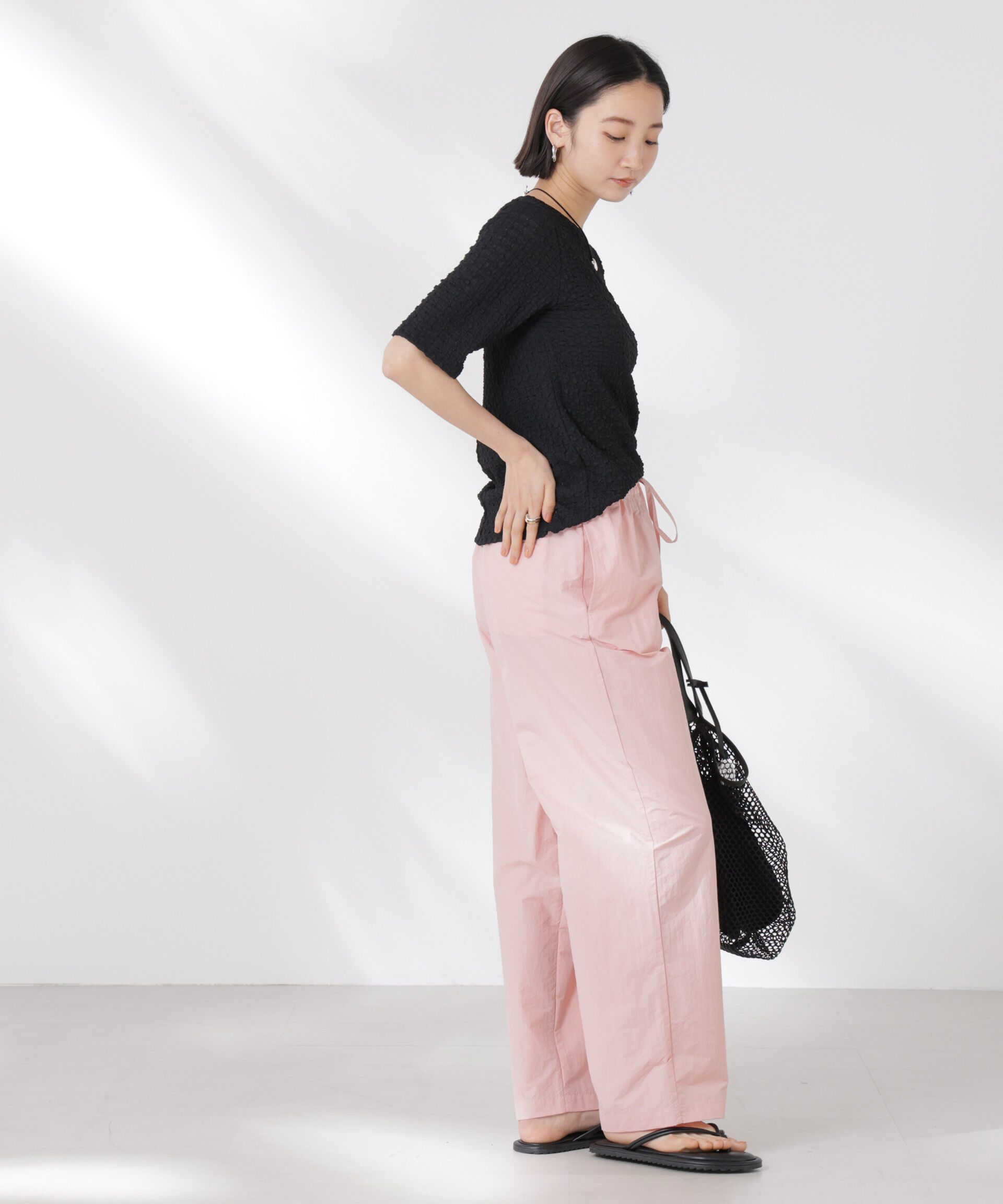 nano･universe「カットサッカークルーネックTシャツ」|Tシャツ・カットソー|