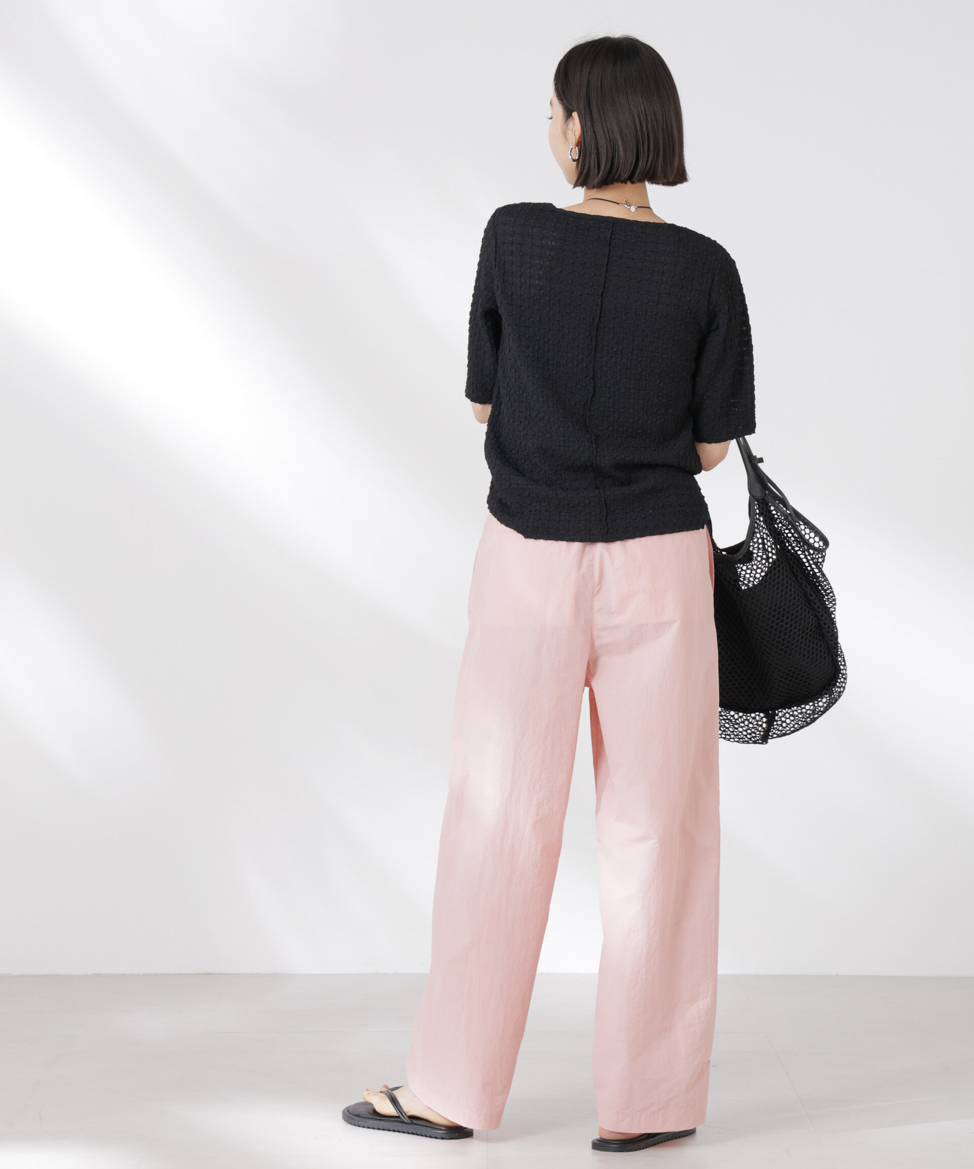 nano･universe「カットサッカークルーネックTシャツ」|Tシャツ・カットソー|