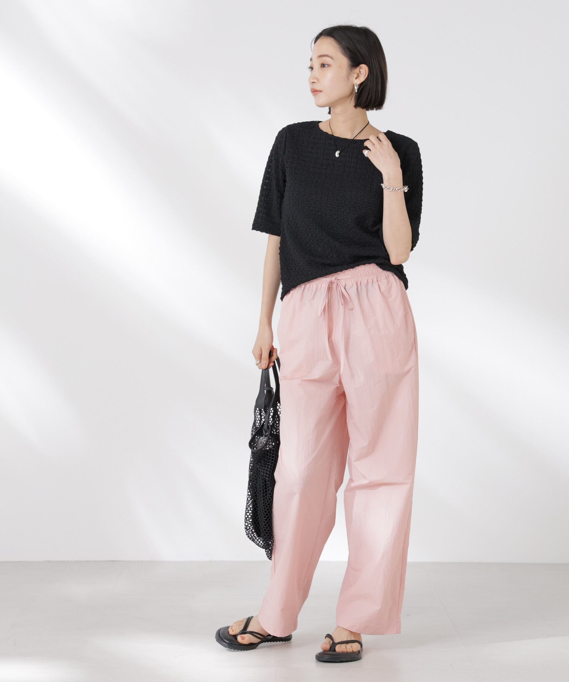 nano･universe「カットサッカークルーネックTシャツ」|Tシャツ・カットソー|