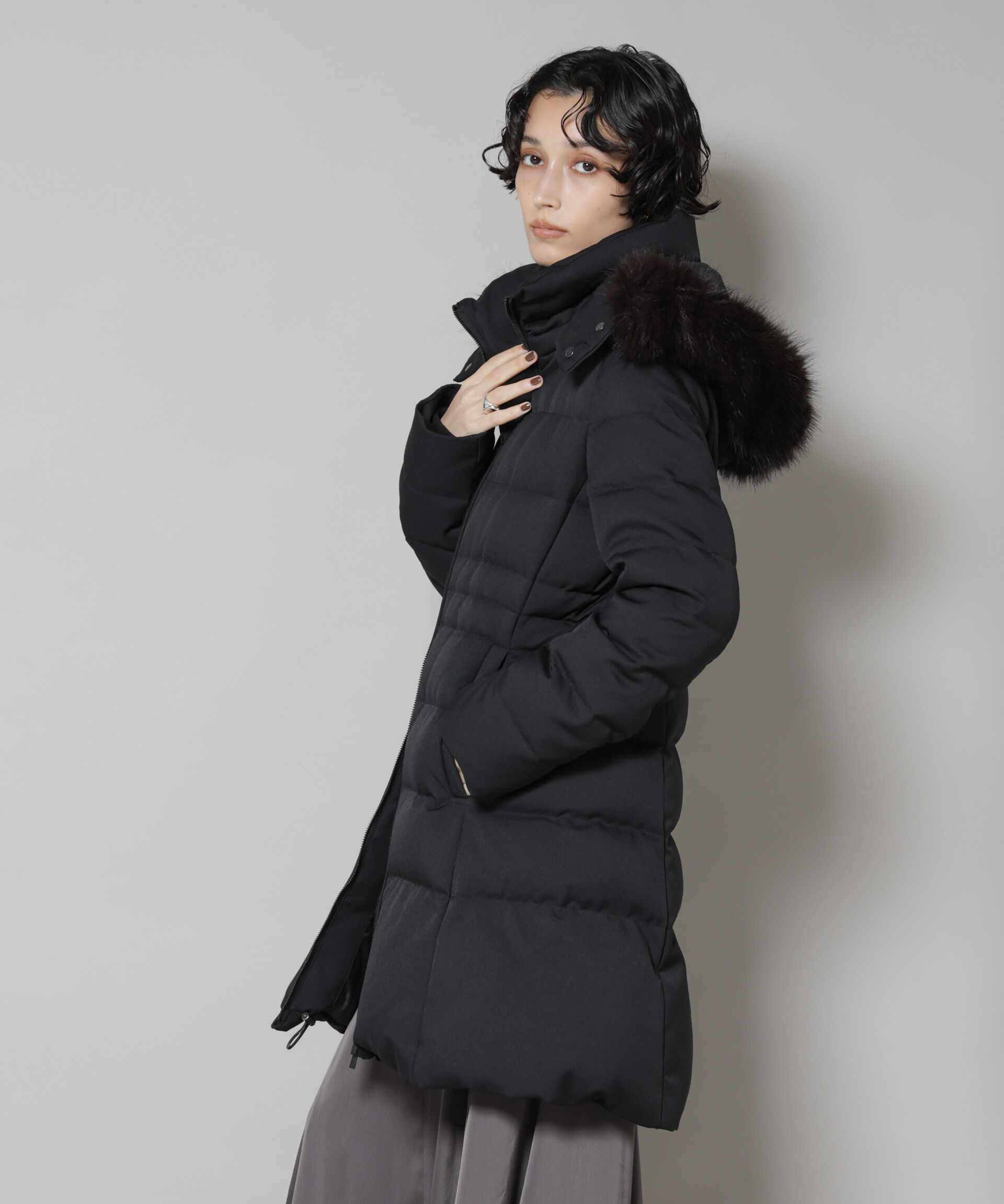 nano･universe「「西川ダウン(R)」サージロングダウン」|ダウン|