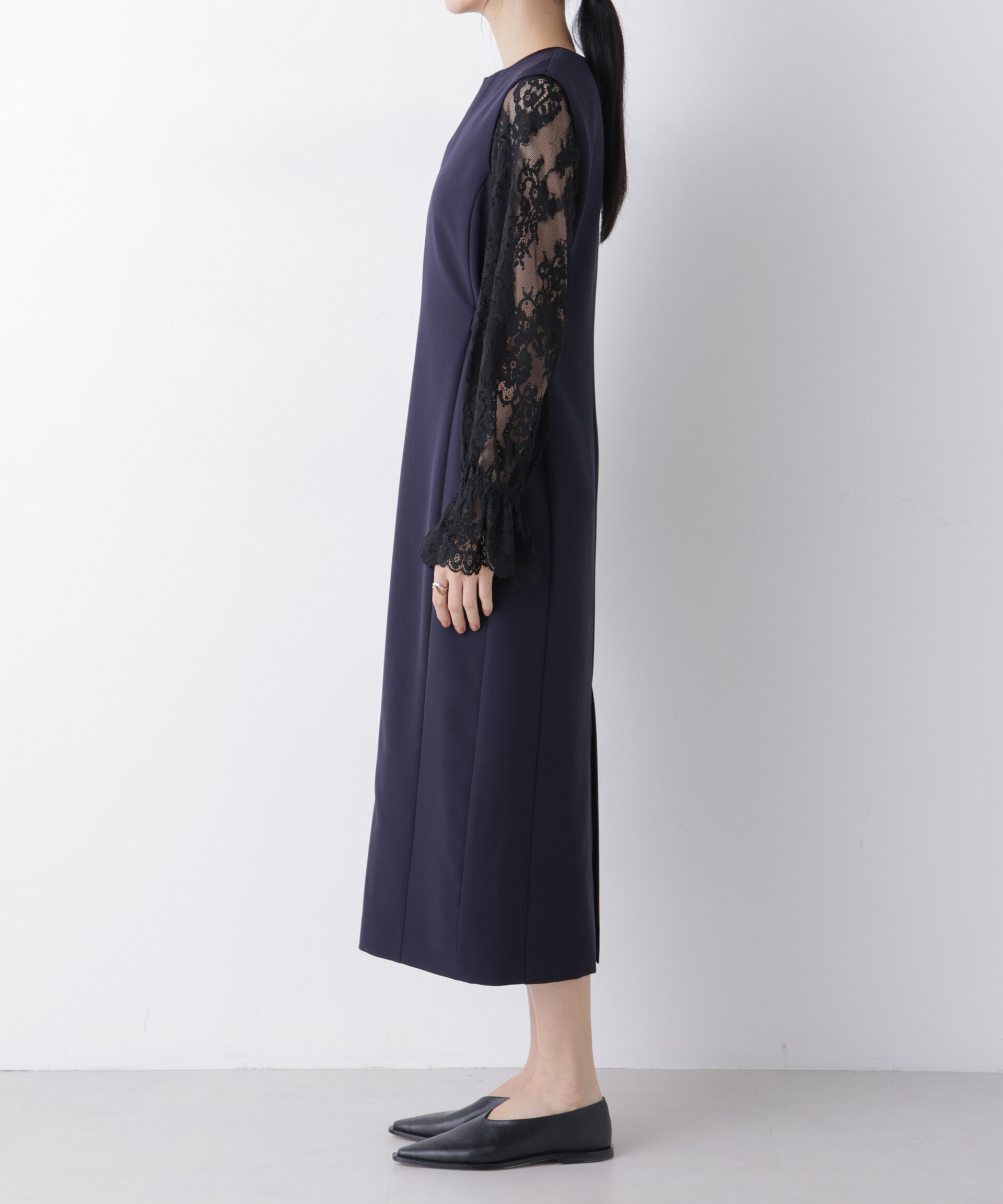 nano･universe「デイリーファンクション サイドベルトキーネックワンピース(セットアップ可)」|ワンピース|