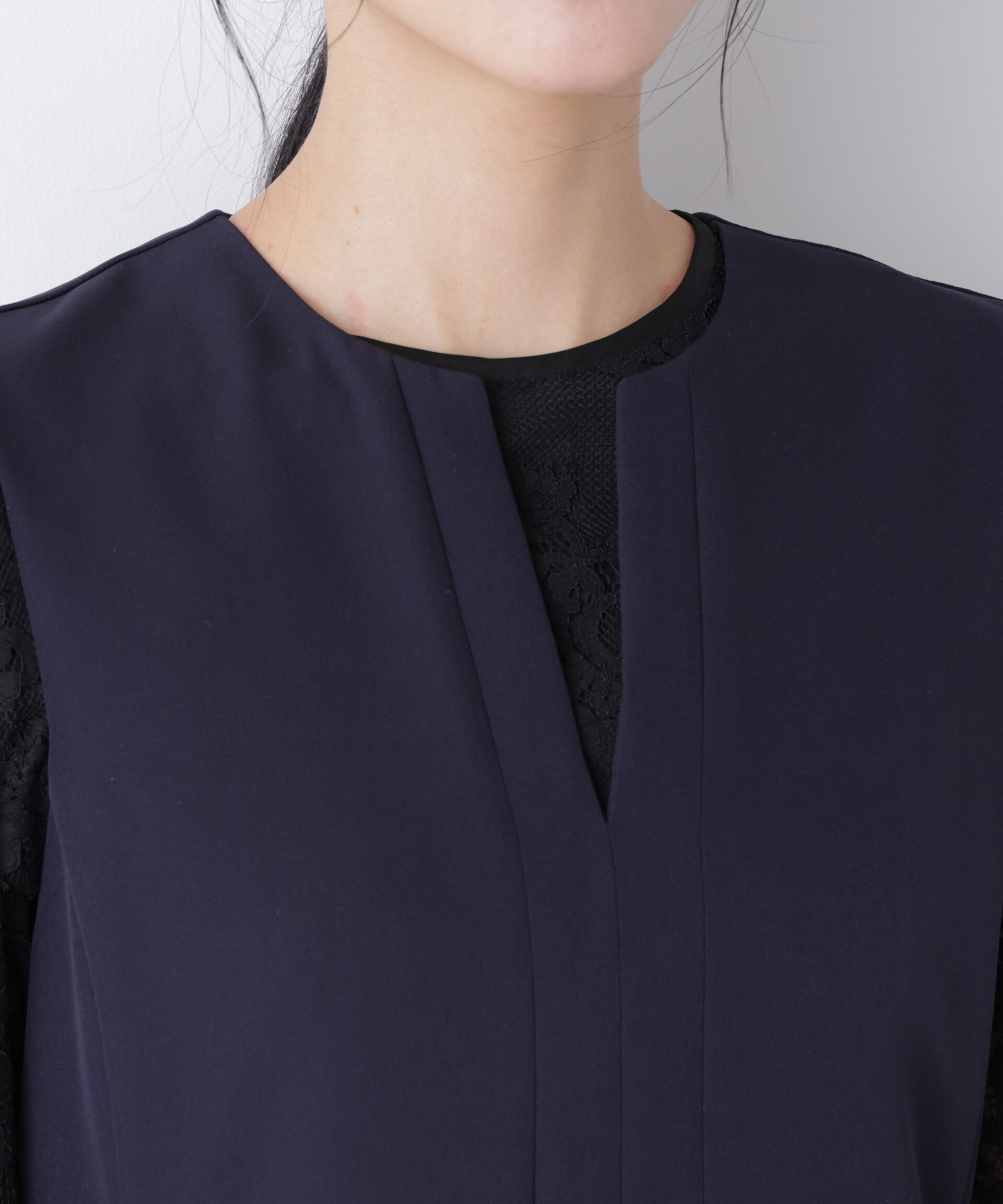 nano･universe「デイリーファンクション サイドベルトキーネックワンピース(セットアップ可)」|ワンピース|