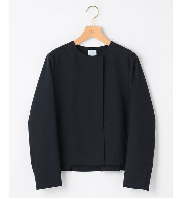 組曲「【KUMIKYOKU NAVY】ウーステッドライトトロ ジャケット」|ノーカラージャケット|
