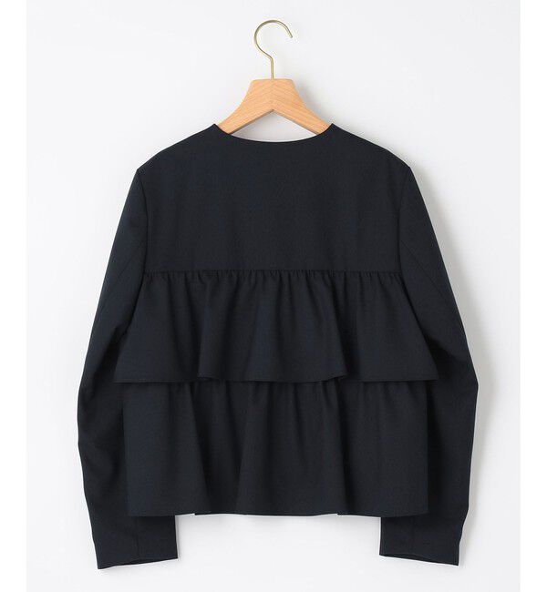 組曲「【KUMIKYOKU NAVY】ウーステッドライトトロ ジャケット」|ノーカラージャケット|