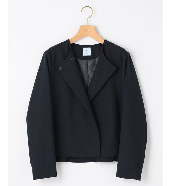 組曲「【KUMIKYOKU NAVY】ウーステッドライトトロ ジャケット」|ノーカラージャケット|