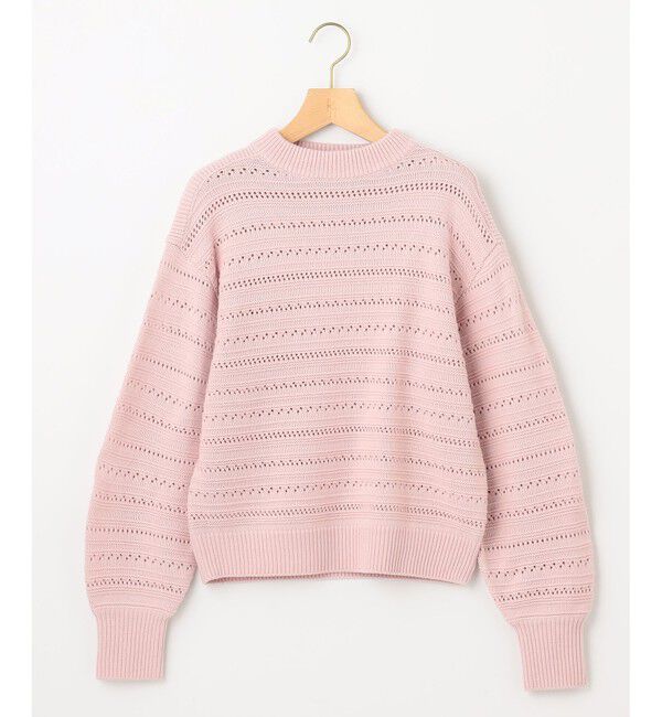 組曲「【WEB限定カラーあり】透かし編みバルキーボーダー柄ニット」|ニット・セーター|