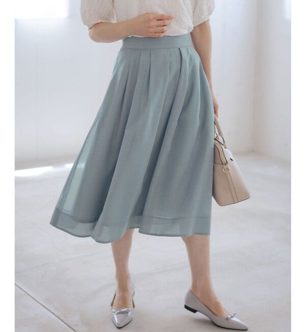 組曲「カラーボイル フレアスカート」|スカート|ミント系