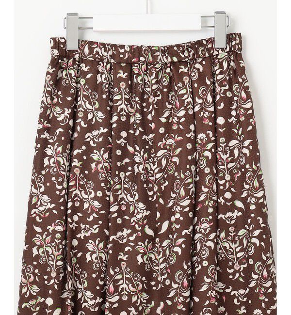 自由区「【ウエストゴム・洗える】ERICAパネルプリント スカート」|スカート|