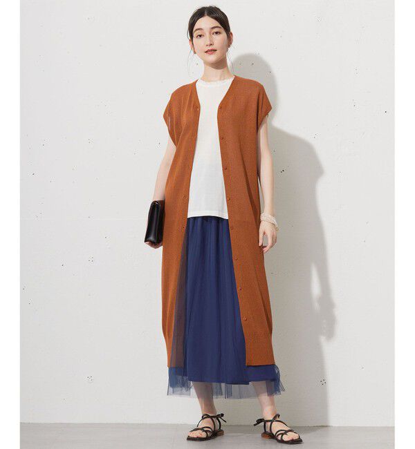 自由区「【カタログ掲載・洗える】ペーパーブレンドニット ジレ」|ベスト・ジレ|