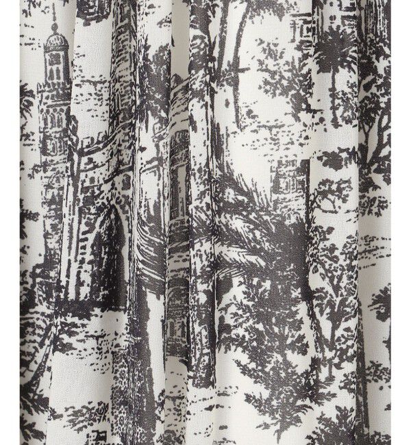 自由区「【カタログ掲載・洗える】ランドスケーププリント スカート」|スカート|