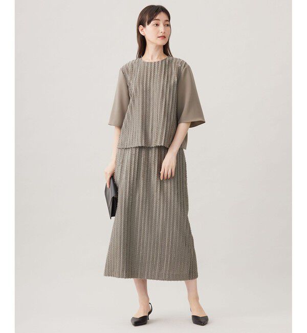 自由区「【セットアップ対応・洗える】フリンジジャガード スカート」|スカート|