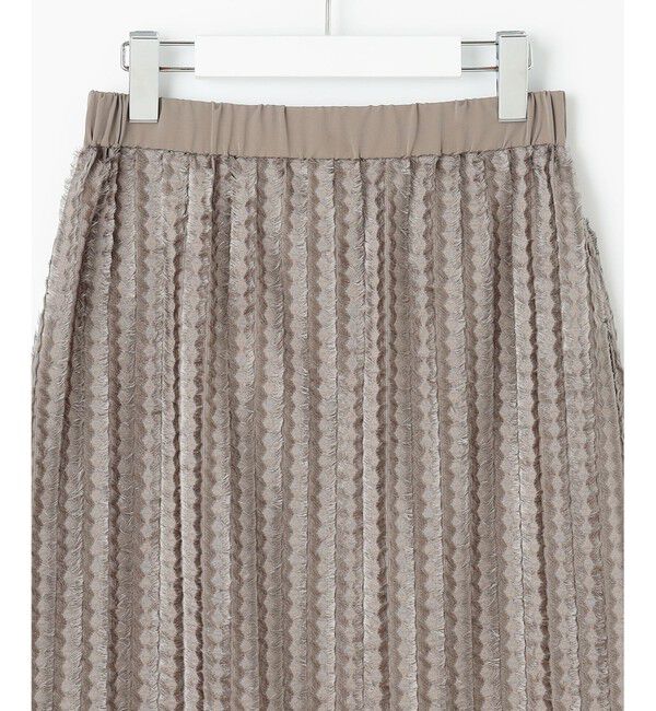 自由区「【セットアップ対応・洗える】フリンジジャガード スカート」|スカート|